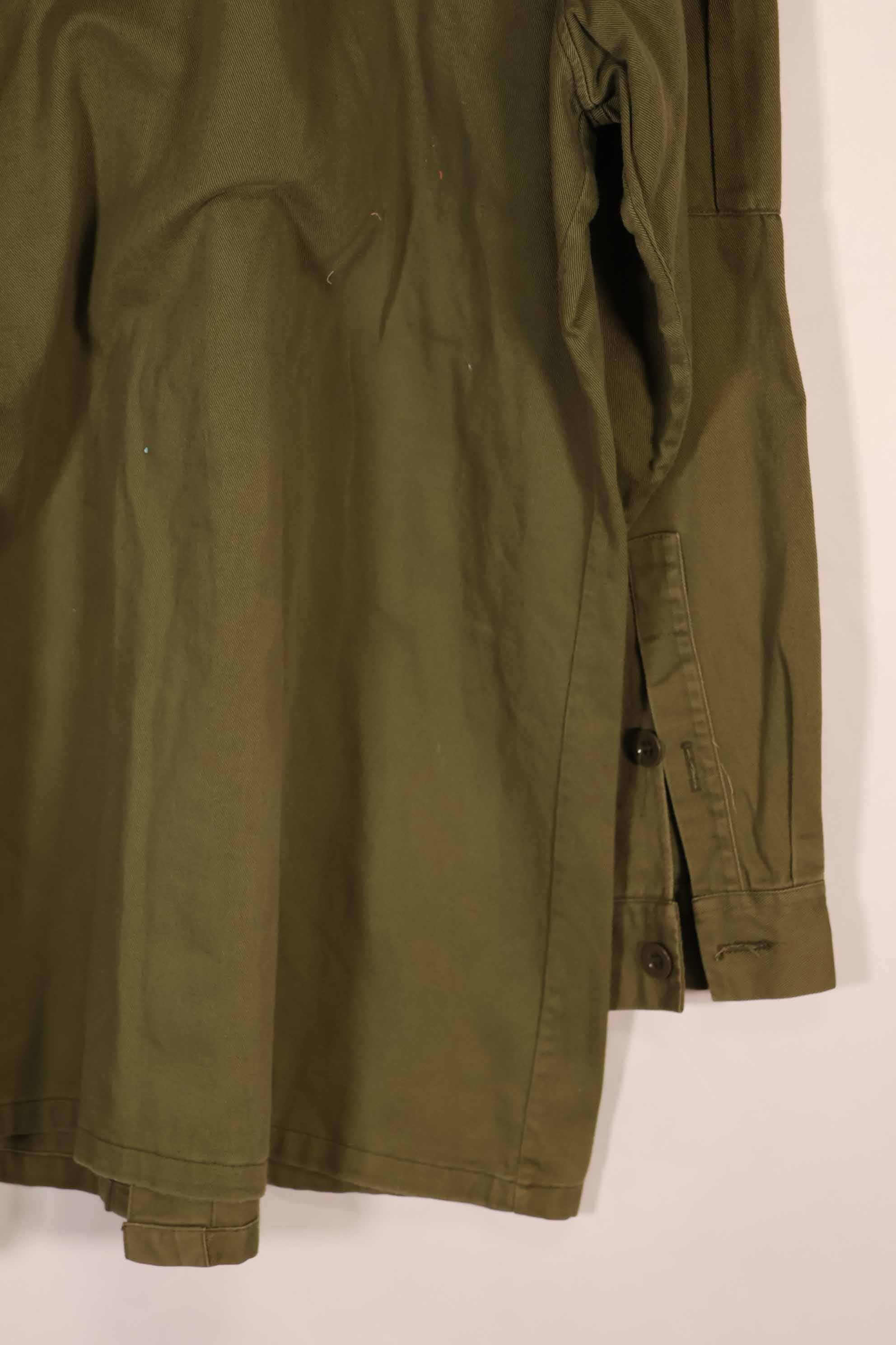 実物 1969年製 ニュージーランド軍 OD ファティーグシャツ Size 39/41L 中古品扱い