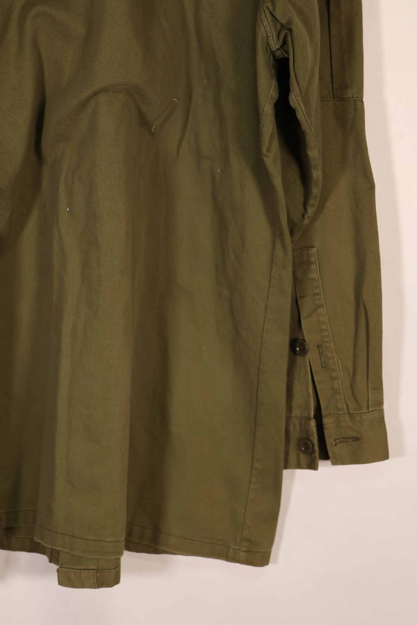 実物 1969年製 ニュージーランド軍 OD ファティーグシャツ Size 39/41L 中古品扱い