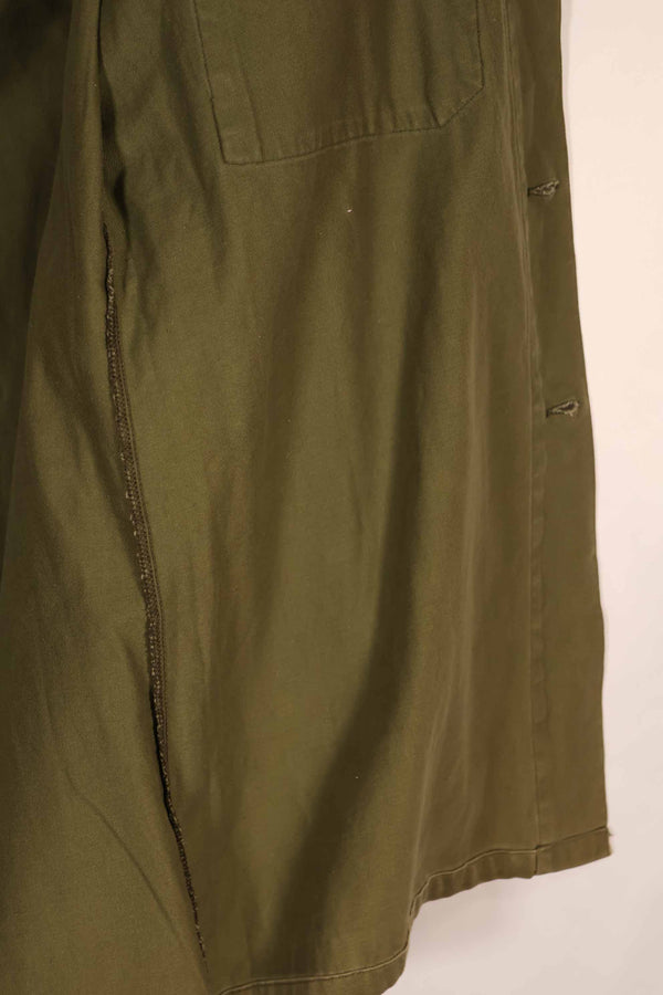 実物 1969年製 ニュージーランド軍 OD ファティーグシャツ Size 39/41L 中古品扱い