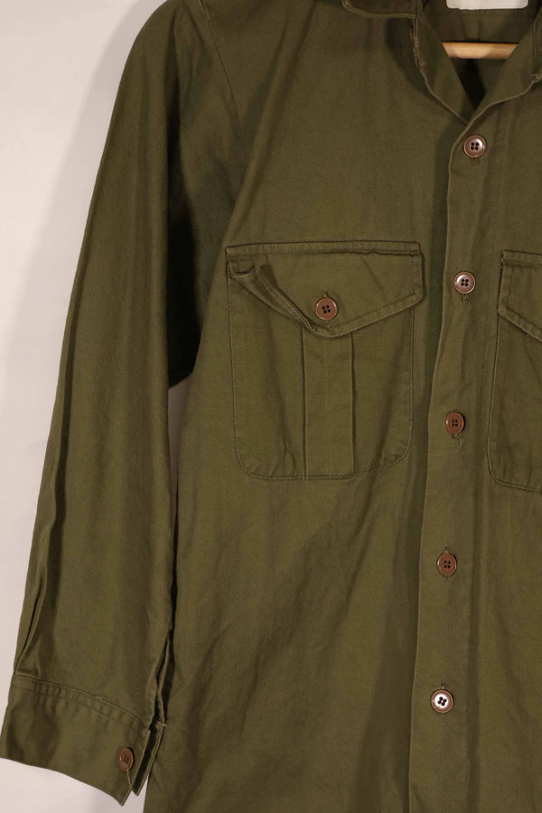 実物 1970年製 ニュージーランド軍 OD ファティーグシャツ Size 1 中古品