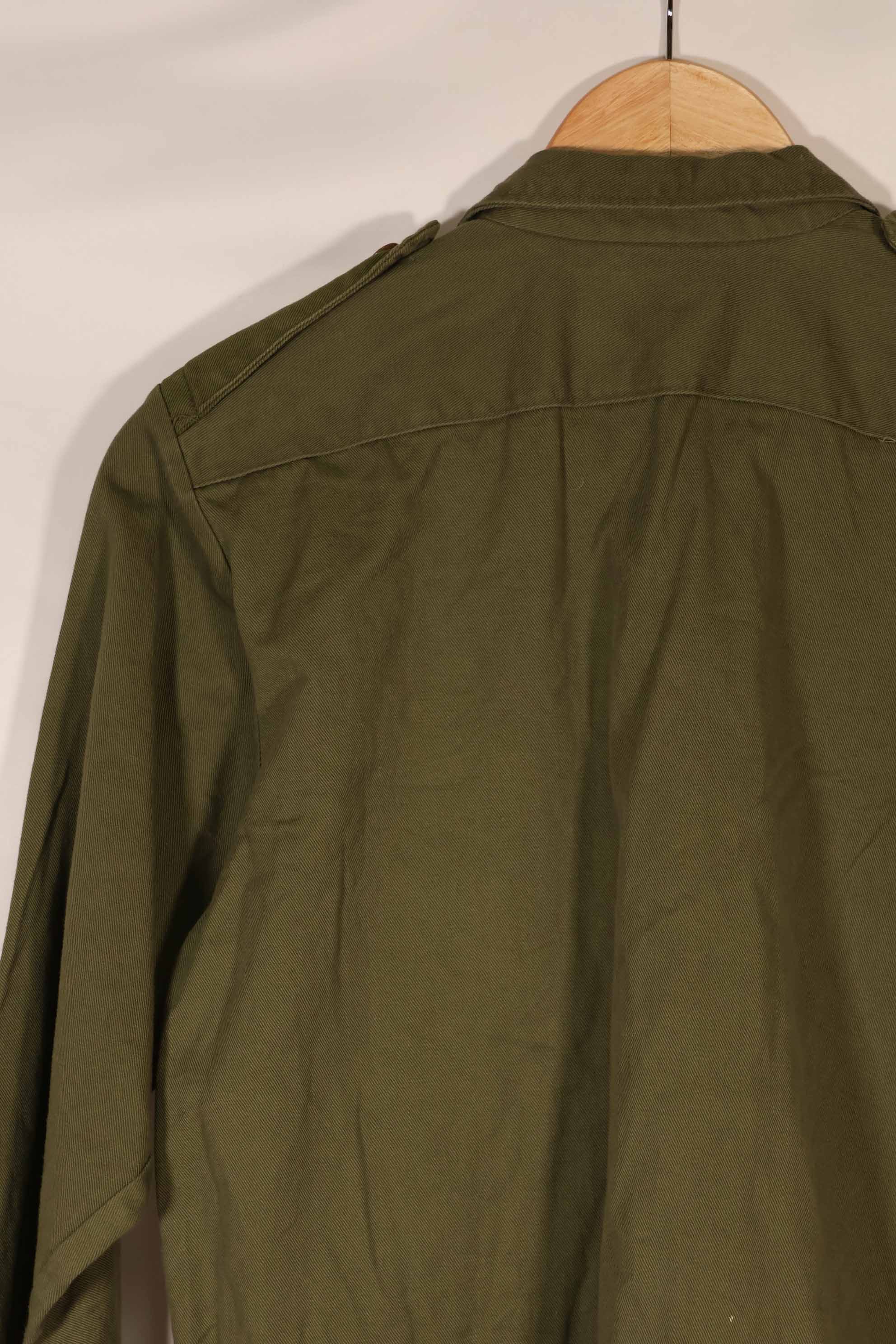 実物 1970年製 ニュージーランド軍 OD ファティーグシャツ Size 1 中古品