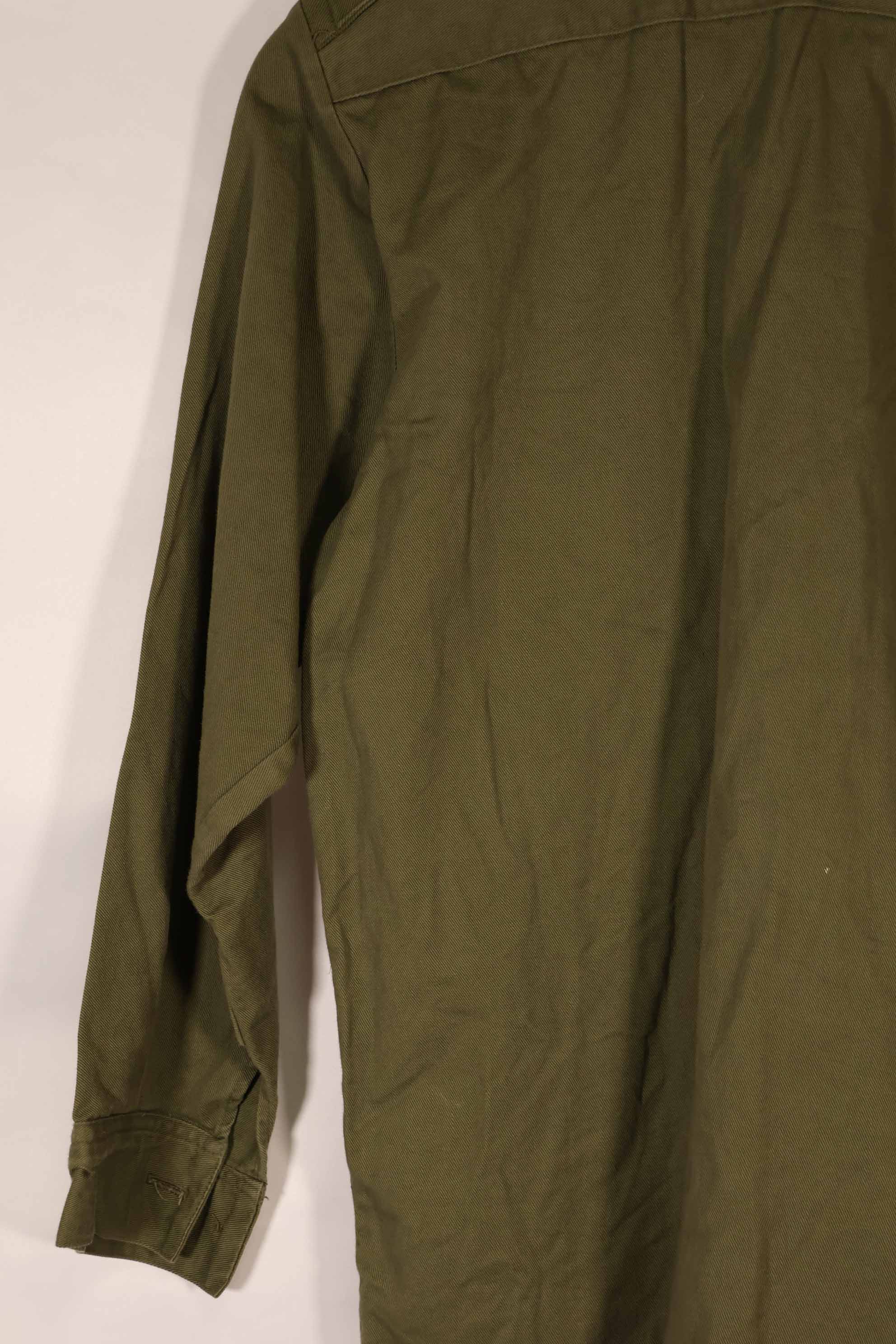 実物 1970年製 ニュージーランド軍 OD ファティーグシャツ Size 1 中古品