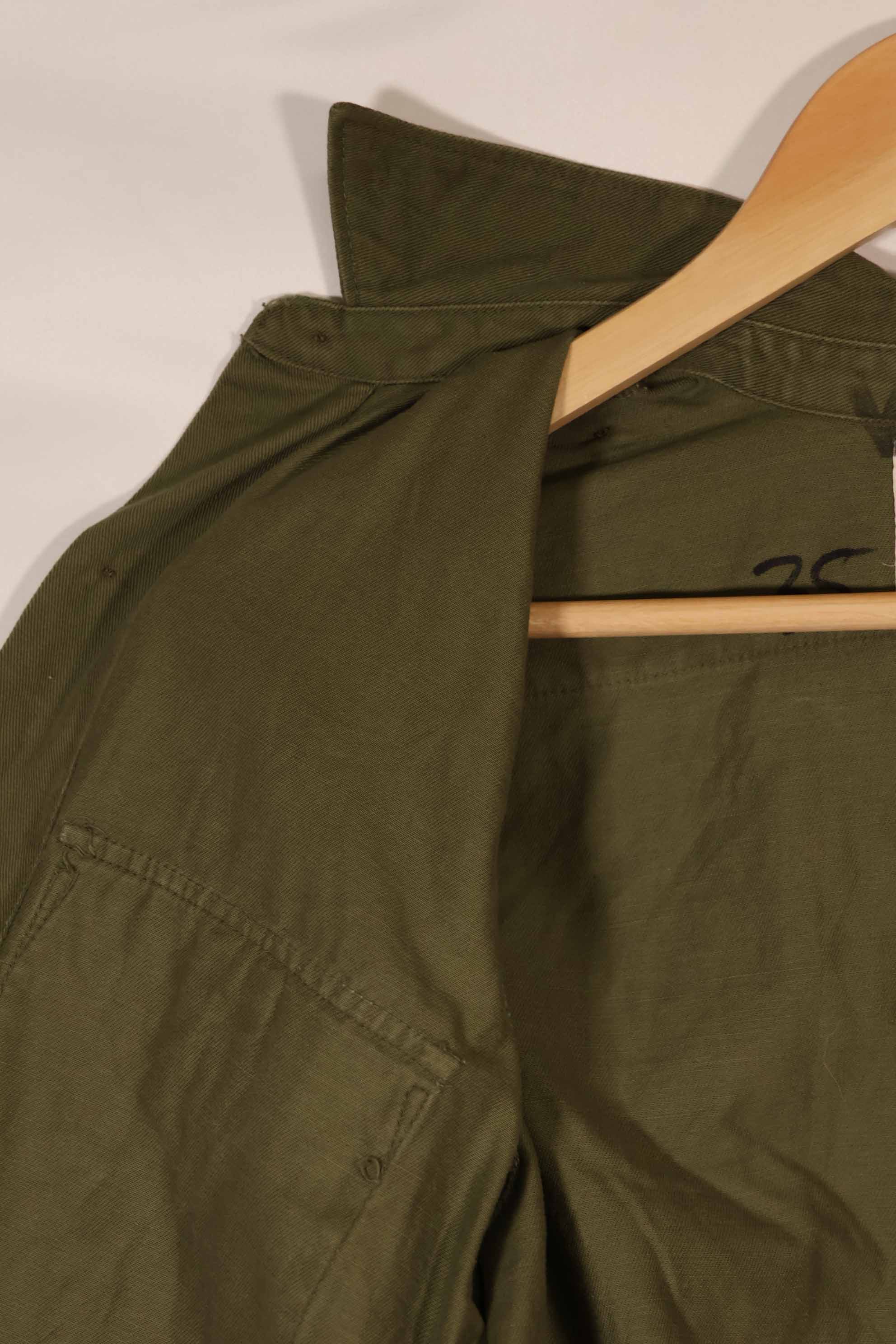 実物 1970年製 ニュージーランド軍 OD ファティーグシャツ Size 1 中古品