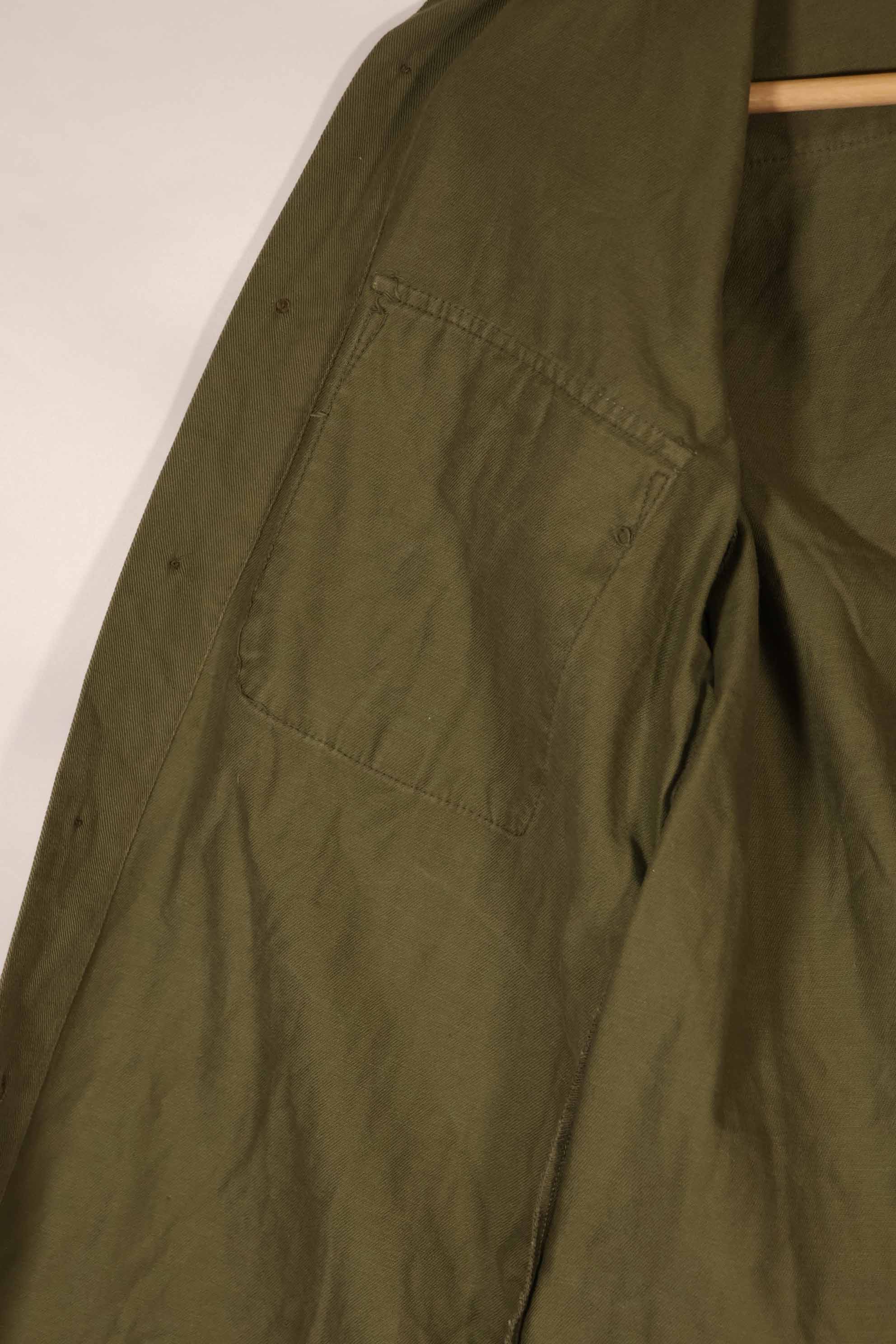 実物 1970年製 ニュージーランド軍 OD ファティーグシャツ Size 1 中古品