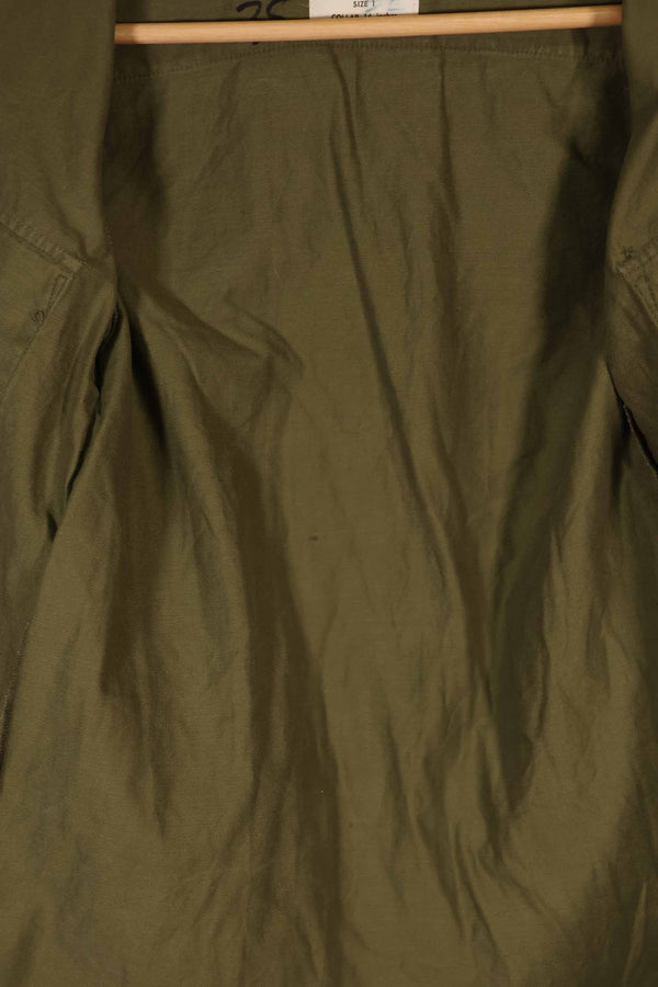 実物 1970年製 ニュージーランド軍 OD ファティーグシャツ Size 1 中古品