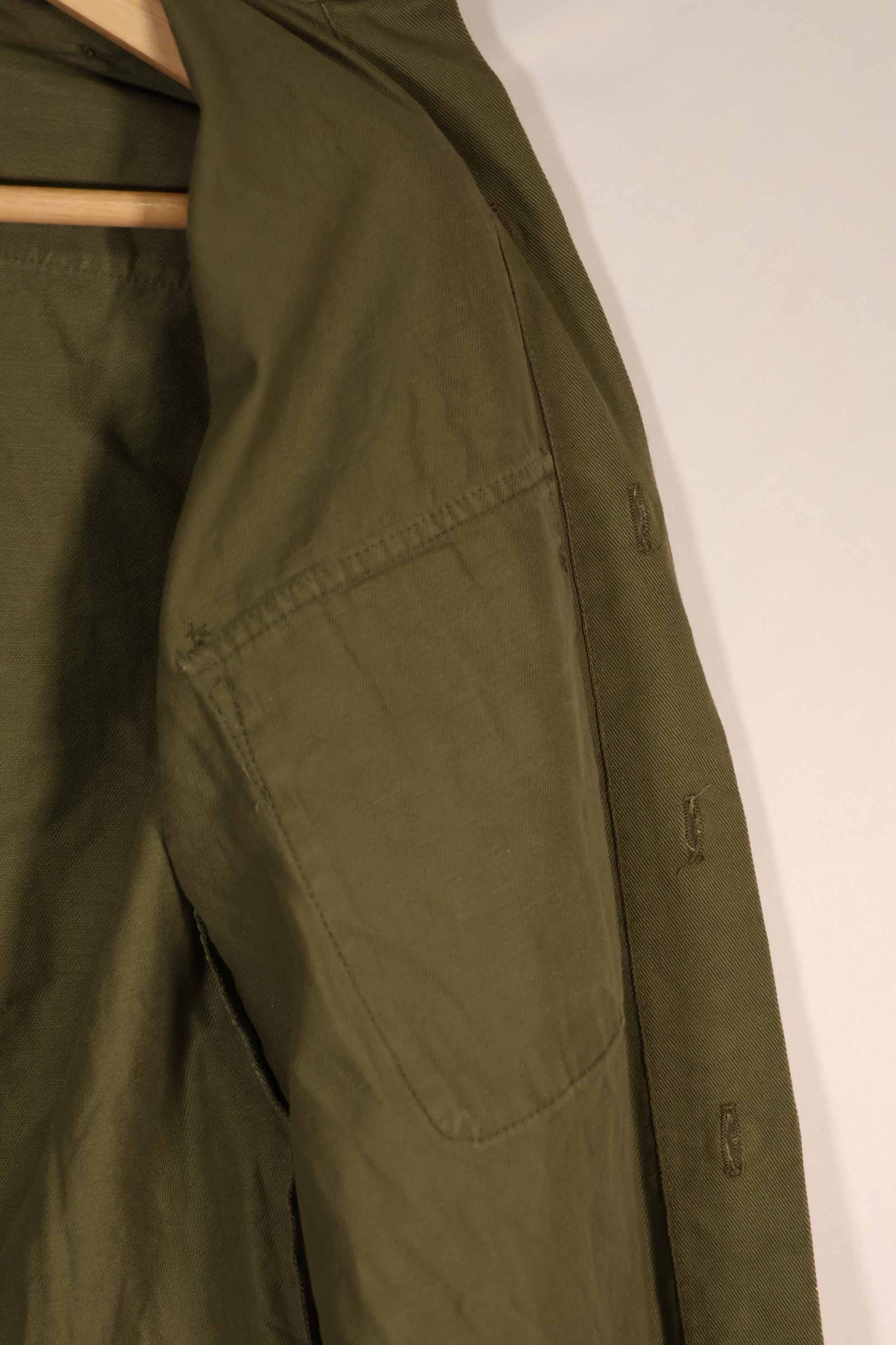 実物 1970年製 ニュージーランド軍 OD ファティーグシャツ Size 1 中古品