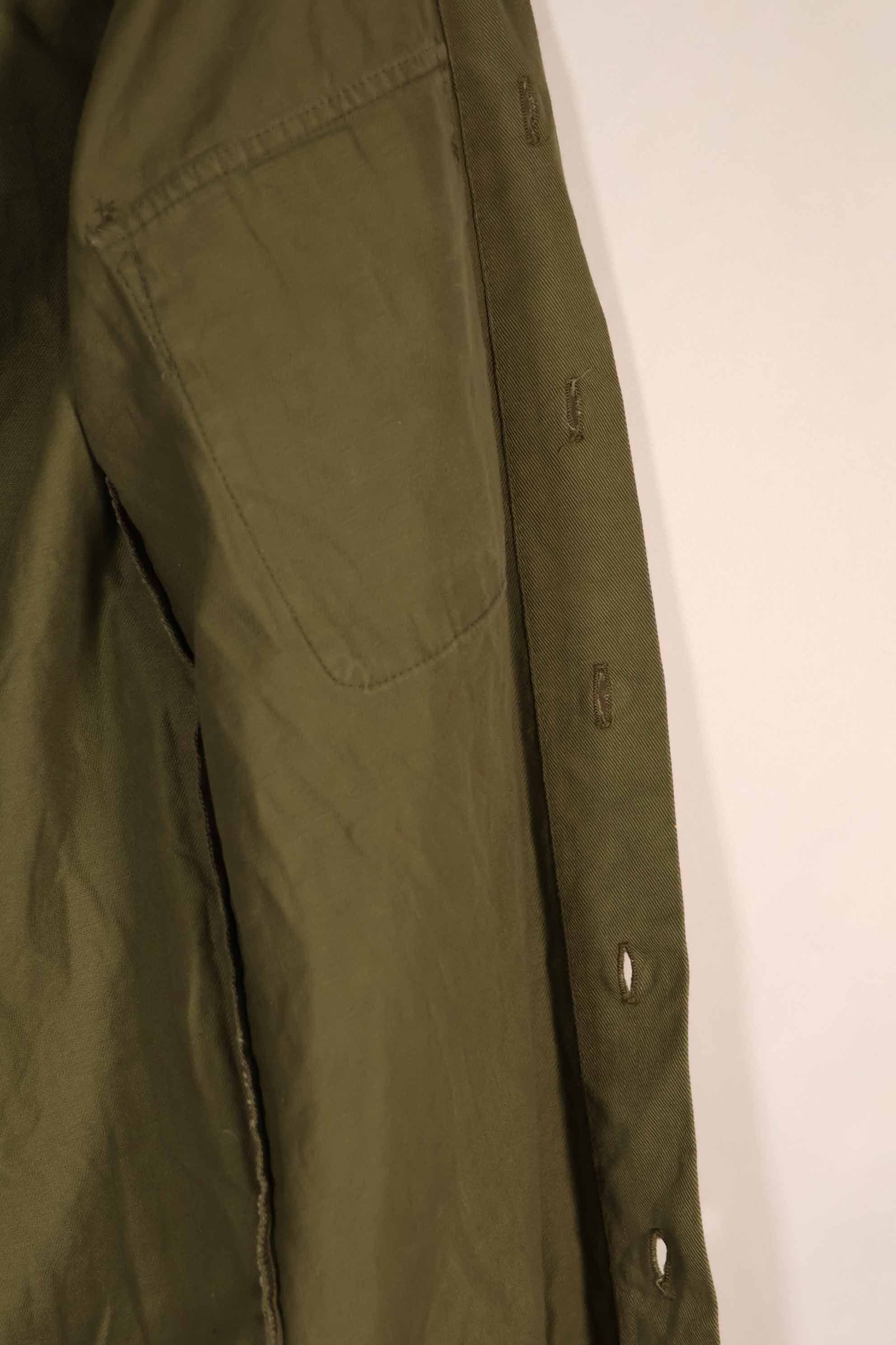 実物 1970年製 ニュージーランド軍 OD ファティーグシャツ Size 1 中古品