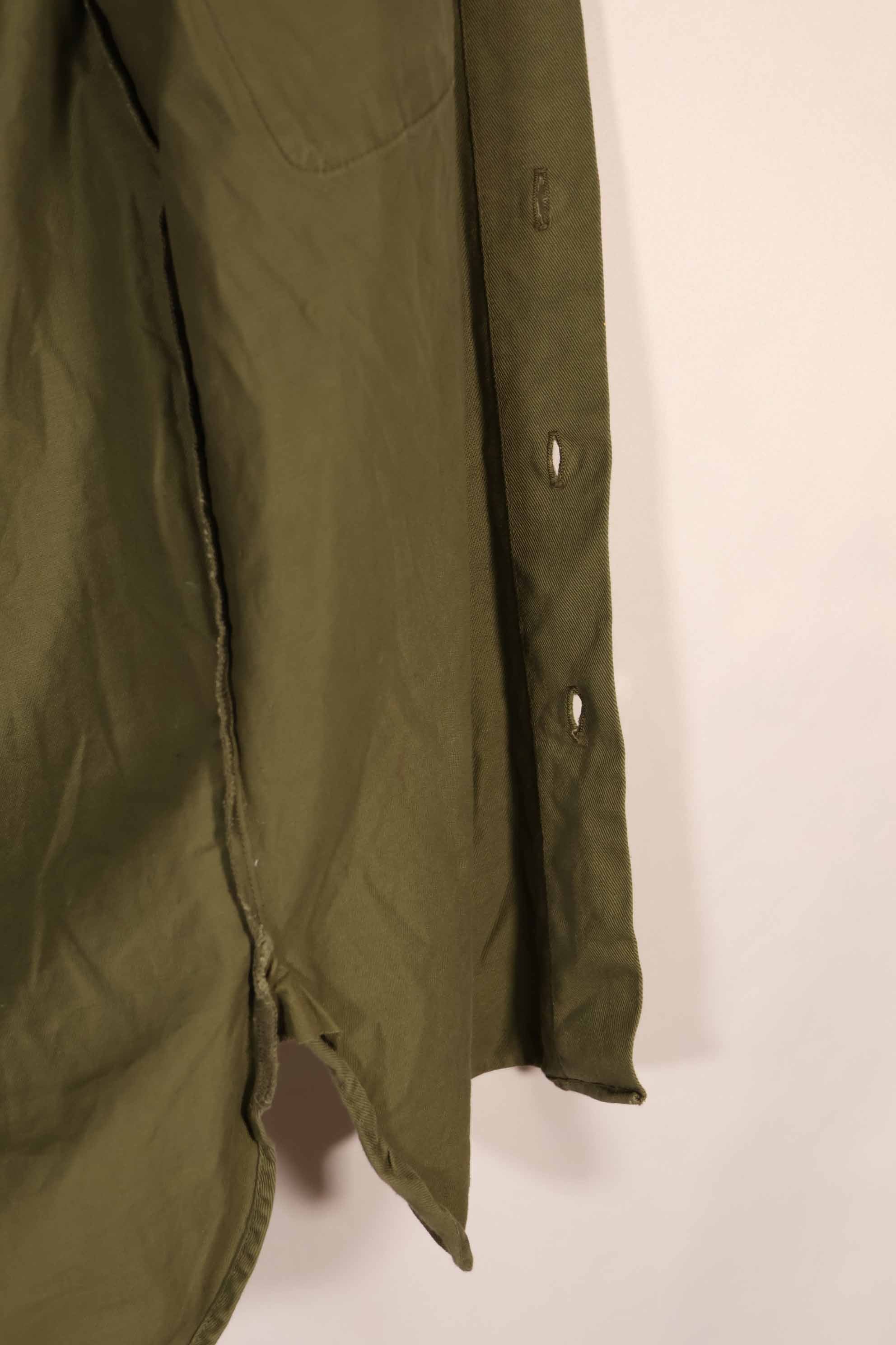 実物 1970年製 ニュージーランド軍 OD ファティーグシャツ Size 1 中古品