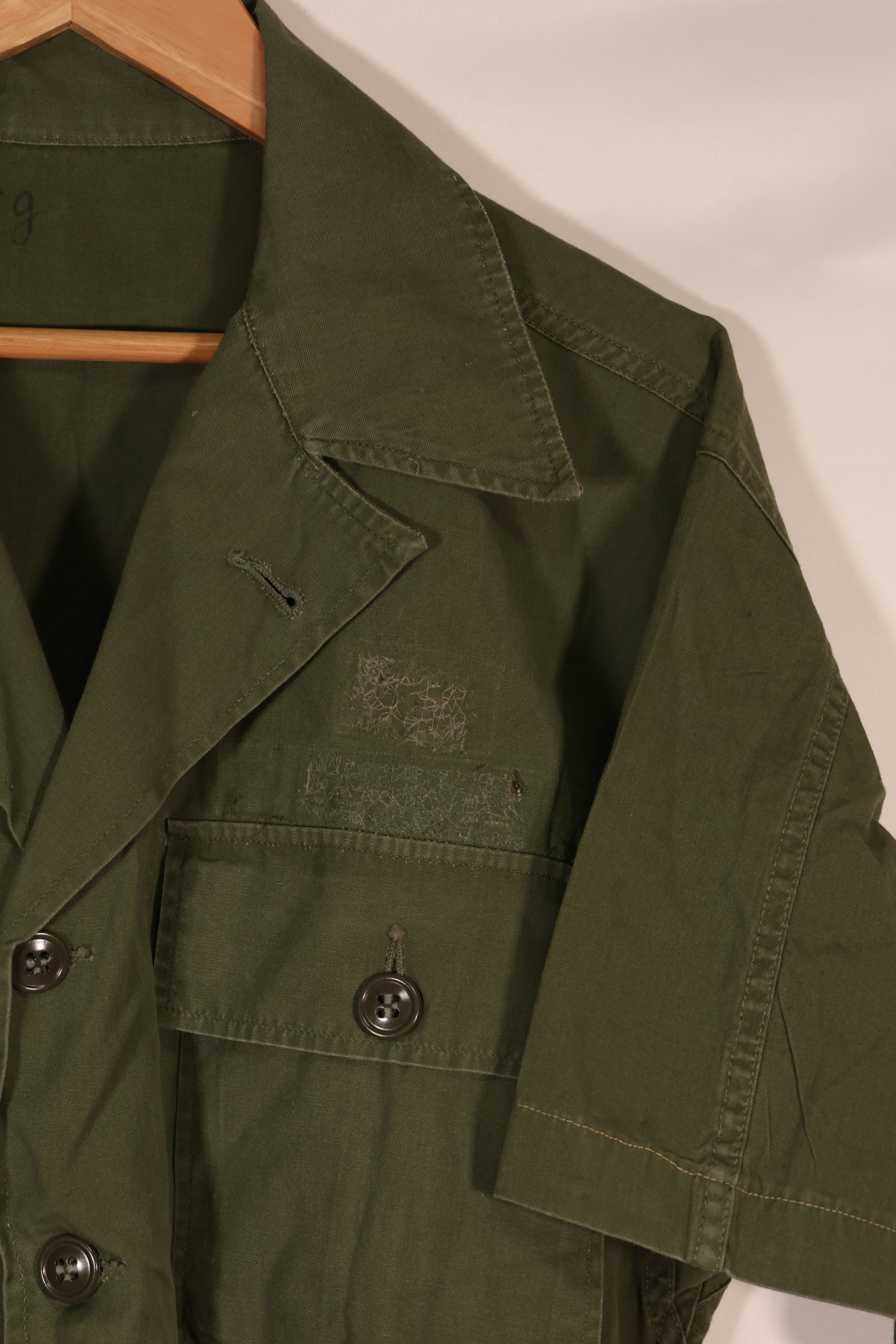 実物 1960年代初期 レア品 スペシャルウォーフェアーシャツ 半袖 パッチ取り外しあり 中古品