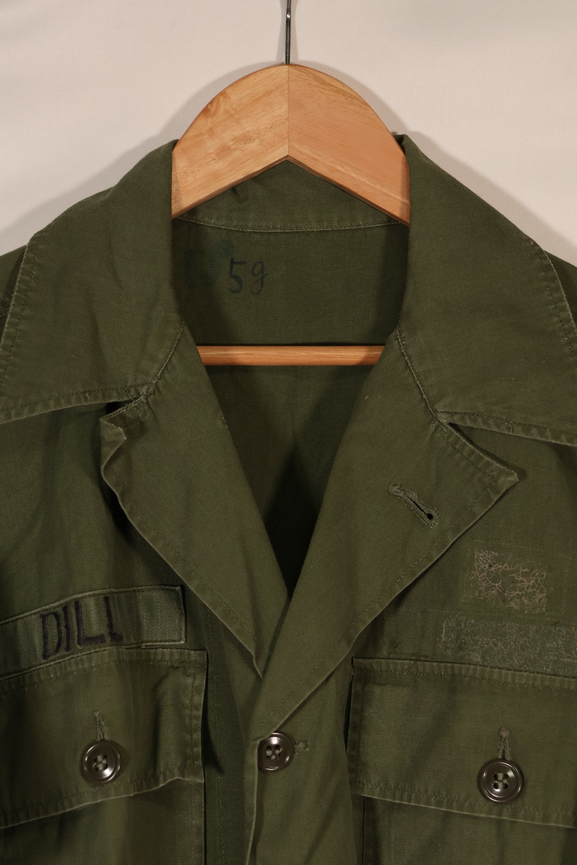 実物 1960年代初期 レア品 スペシャルウォーフェアーシャツ 半袖 パッチ取り外しあり 中古品