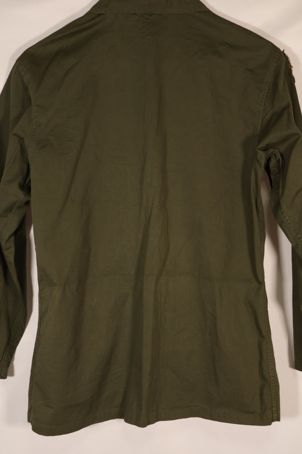 実物 韓国軍 ミリタリーポリス ポップリンシャツ 中古品 直接刺繍あり パッチ後付け
