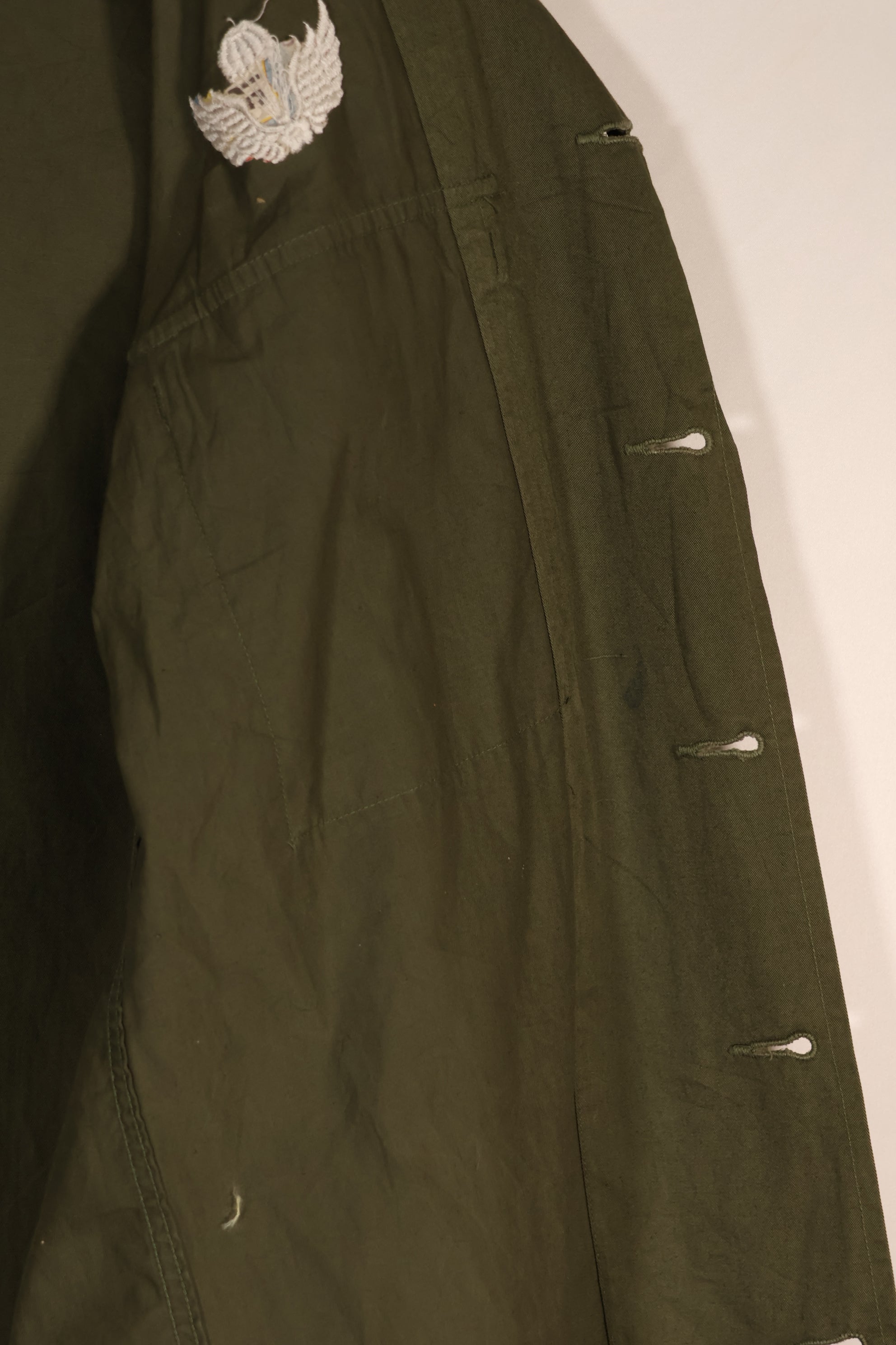 実物 韓国軍 ミリタリーポリス ポップリンシャツ 中古品 直接刺繍あり パッチ後付け