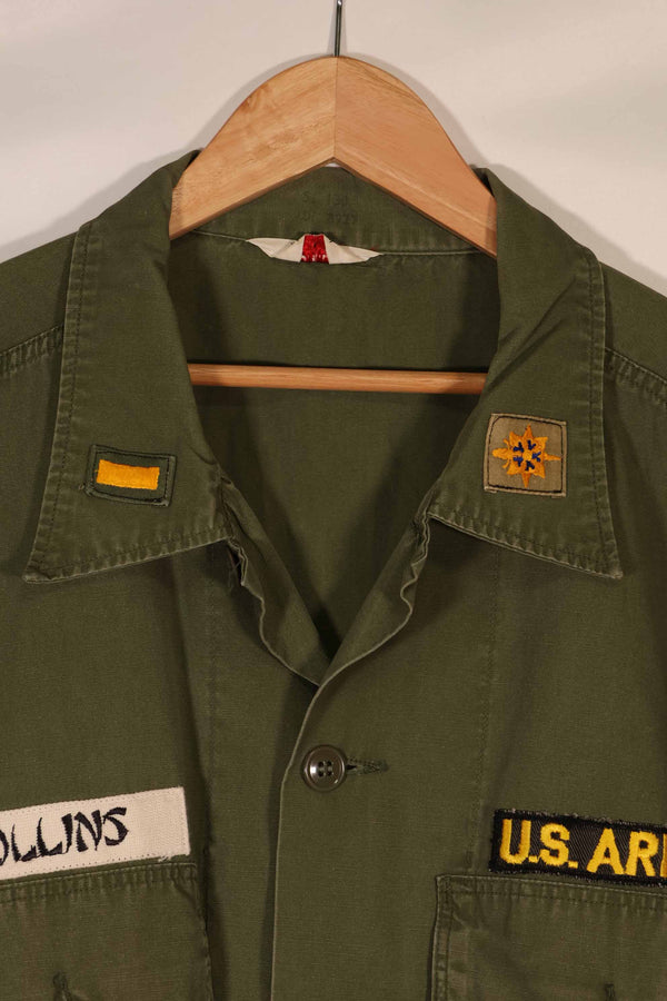 実物 ポップリン製 OG-107 ユーティリティシャツ 後付けMACVパッチ付き X-LARGE 中古品