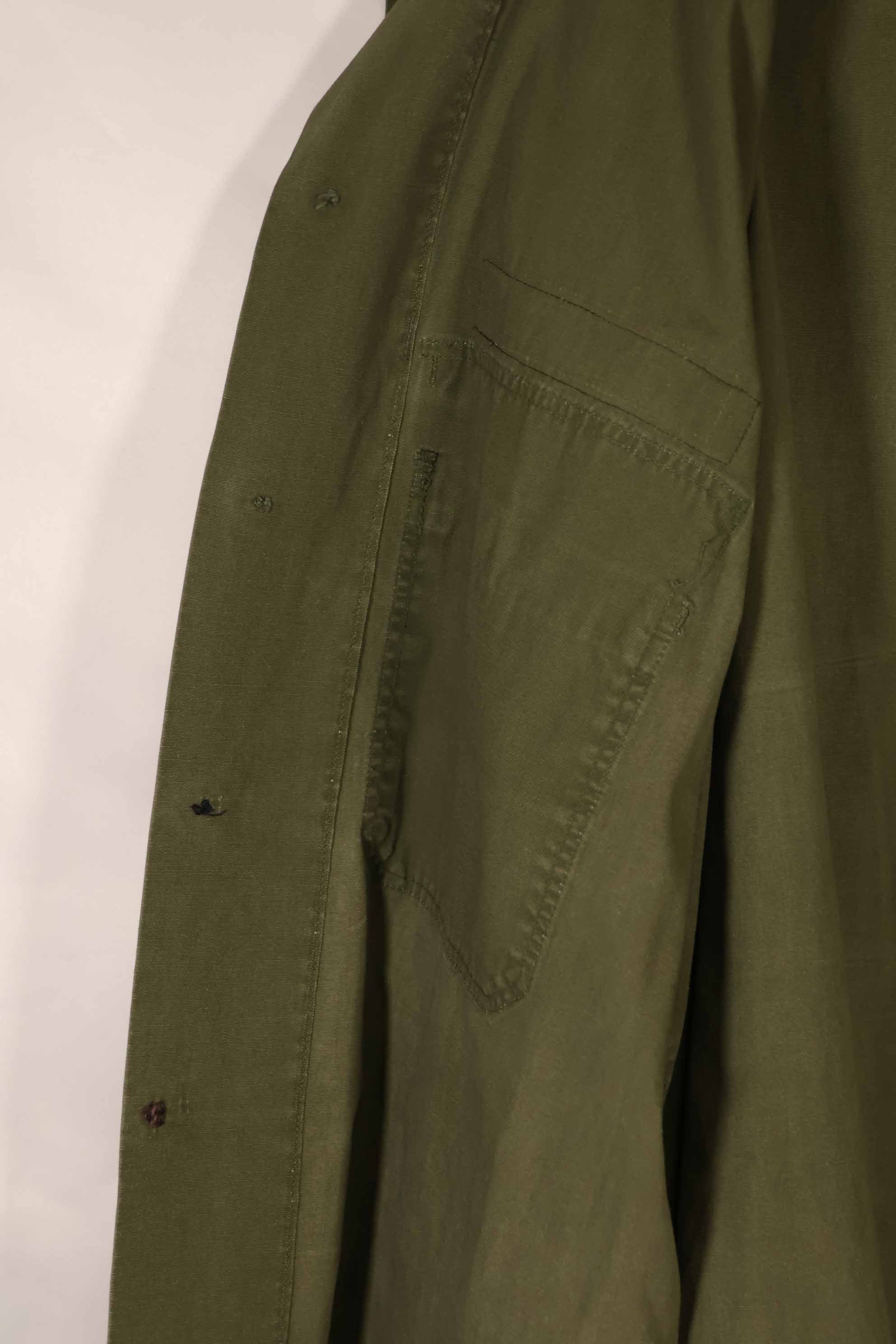 実物 ポップリン製 OG-107 ユーティリティシャツ 後付けMACVパッチ付き X-LARGE 中古品