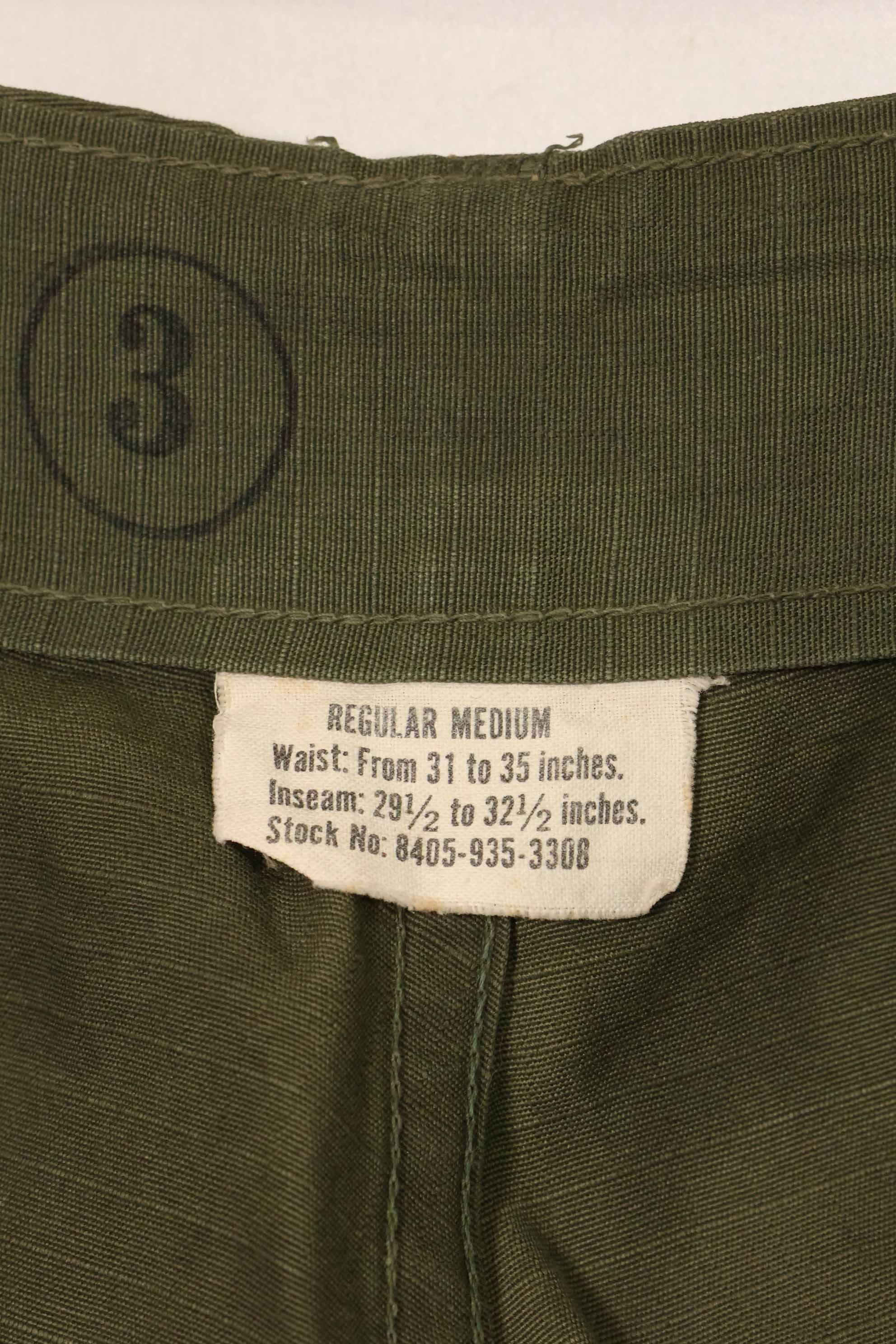 1969年契約 4th Model リップストップ ジャングルファティーグ パンツ M-R 中古品