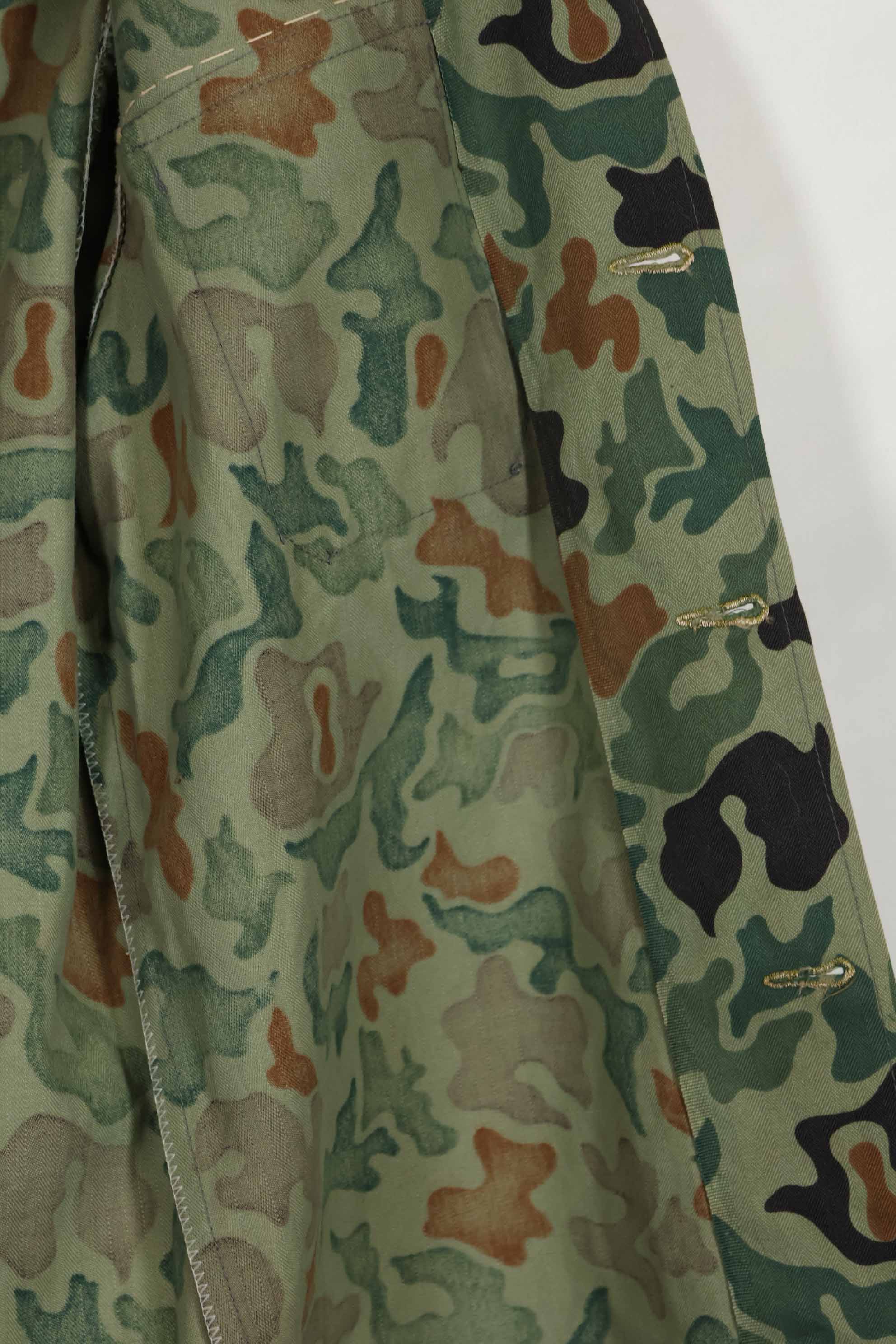 1980年代 韓国軍 フロッグスキン迷彩 HBT シャツ ほぼ未使用品 A