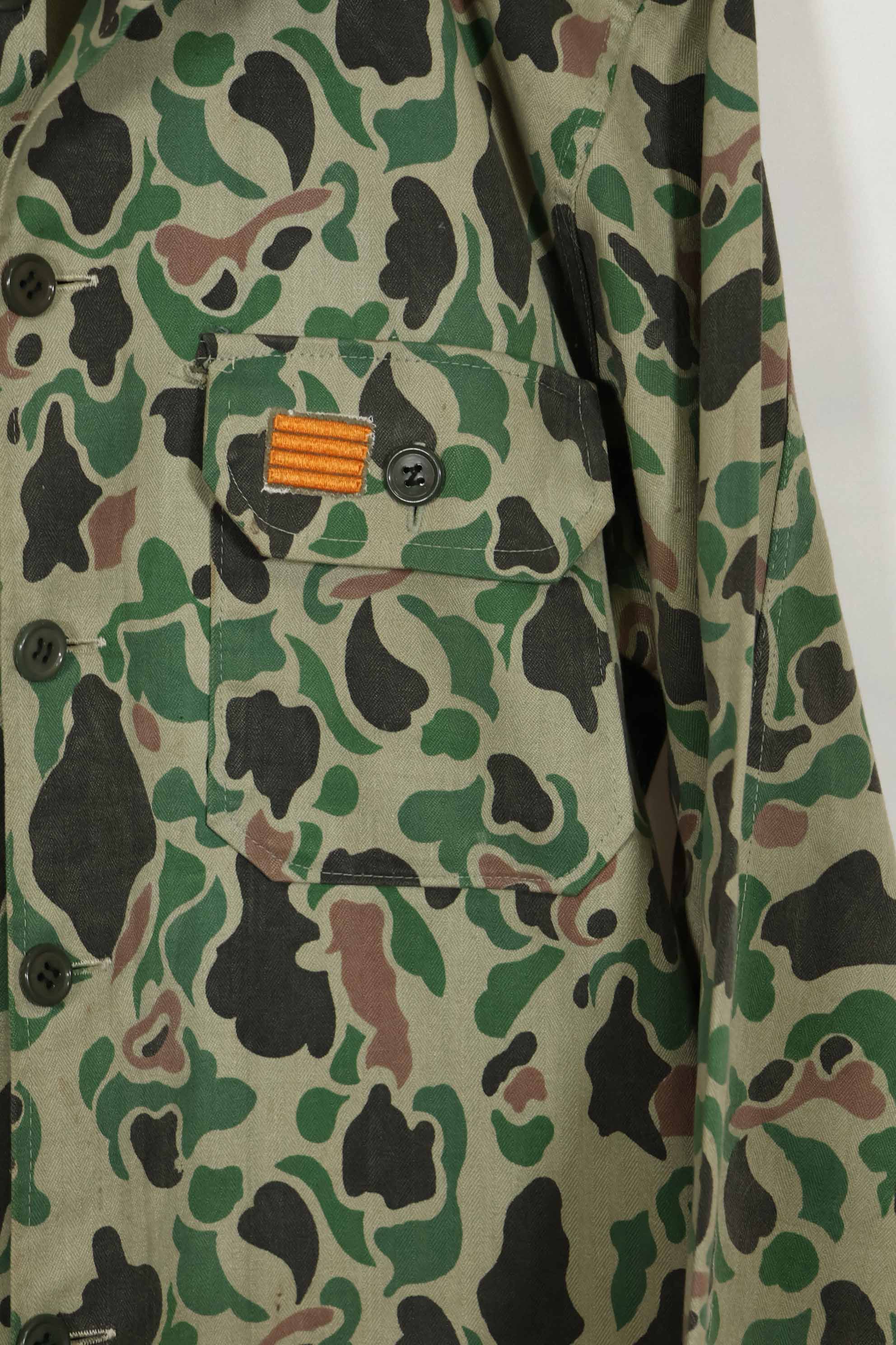 1980年代 韓国軍 フロッグスキン迷彩 HBT シャツ ほぼ未使用品 B