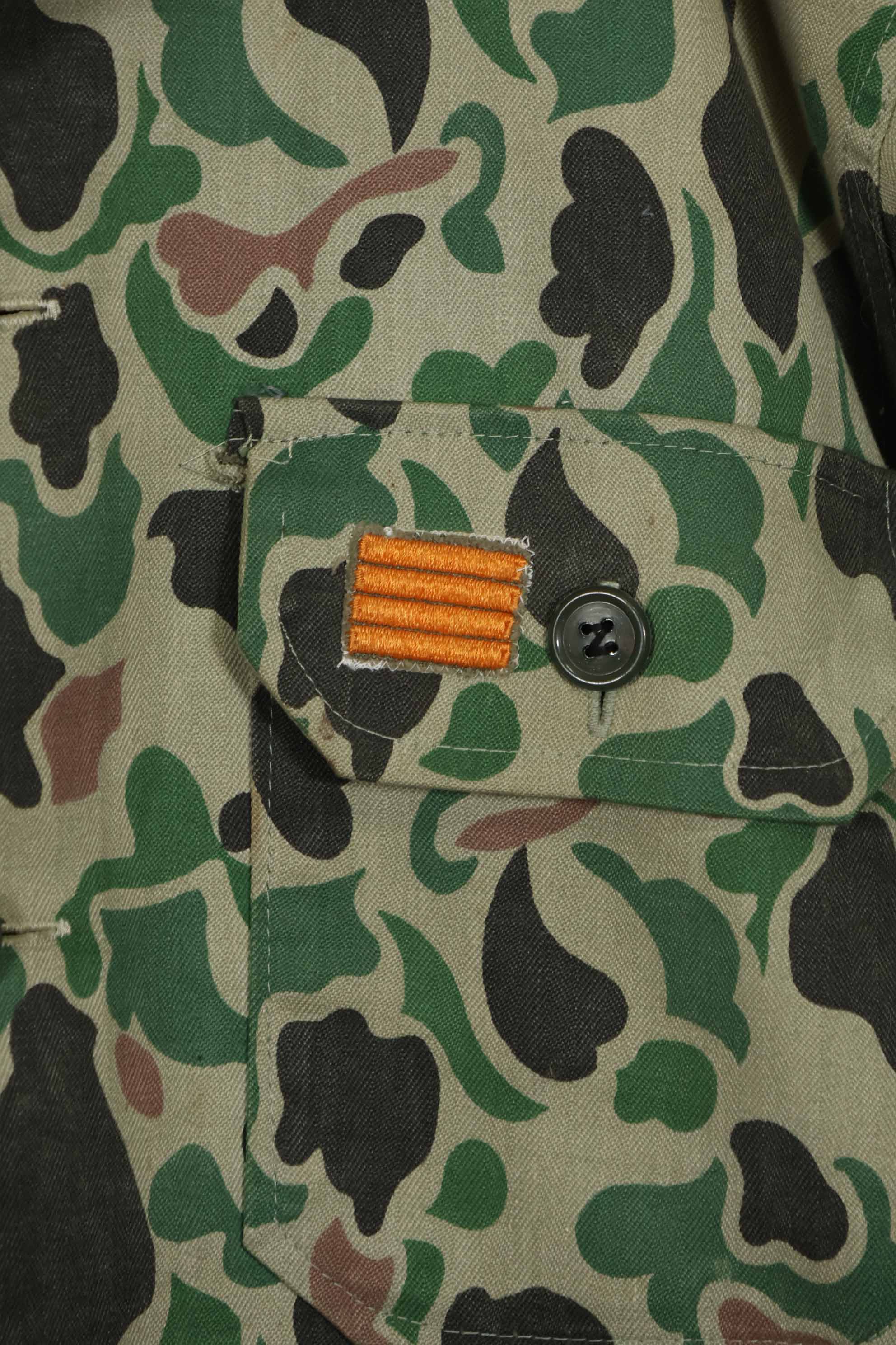 1980年代 韓国軍 フロッグスキン迷彩 HBT シャツ ほぼ未使用品 B