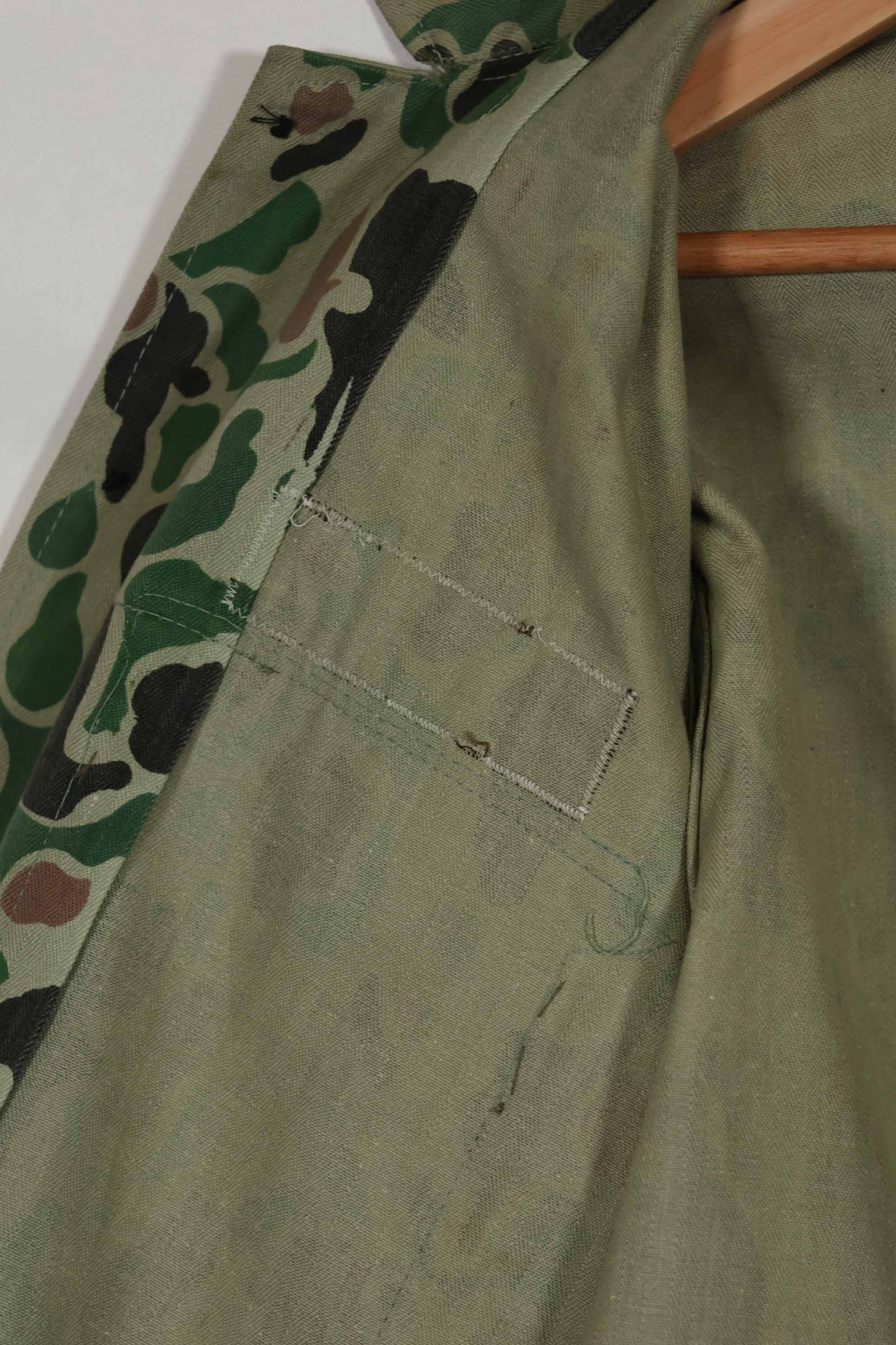 1980年代 韓国軍 フロッグスキン迷彩 HBT シャツ ほぼ未使用品 B