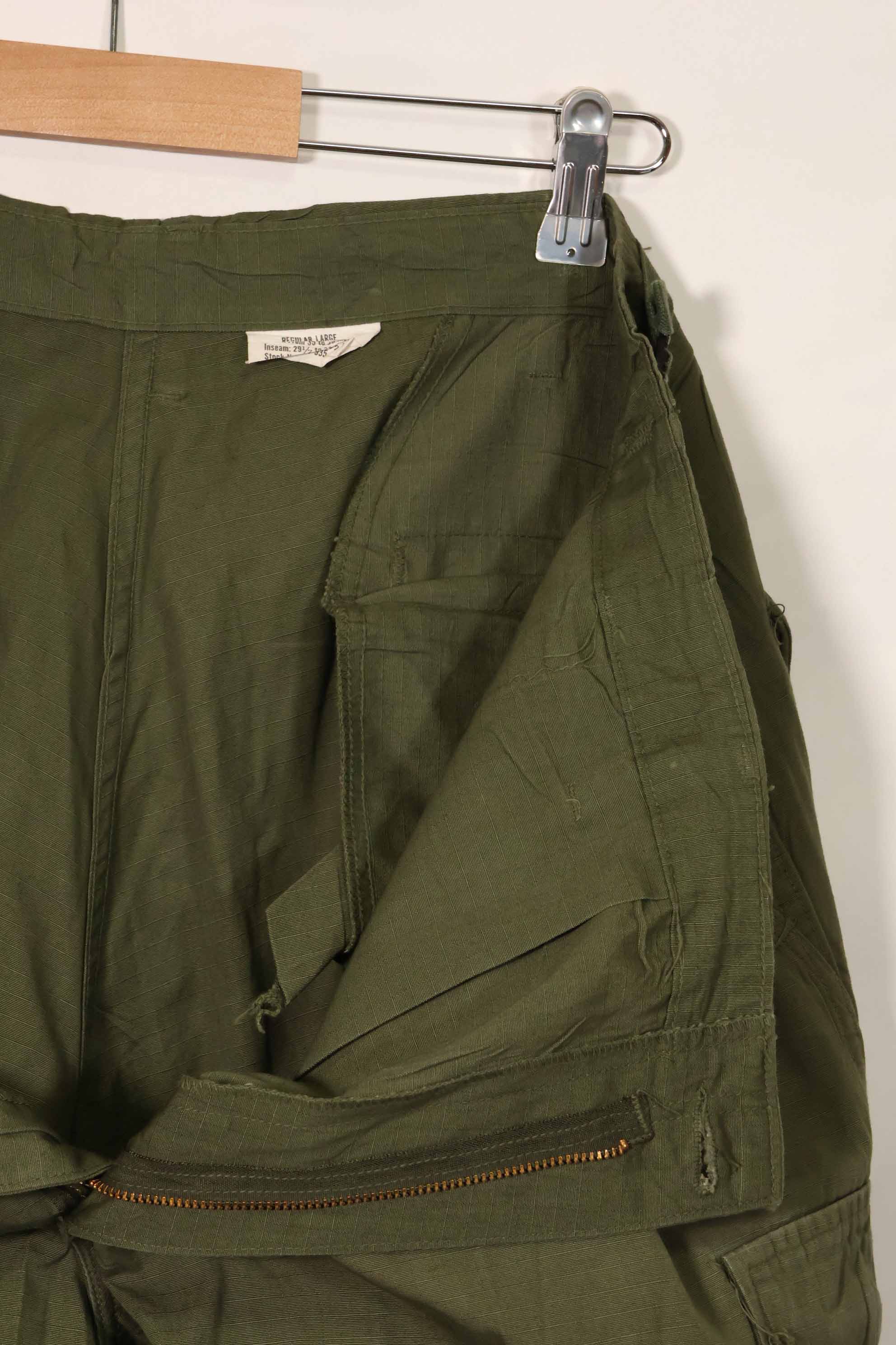 1969年契約 4th Model リップストップ ジャングルファティーグ パンツ L-R 中古品