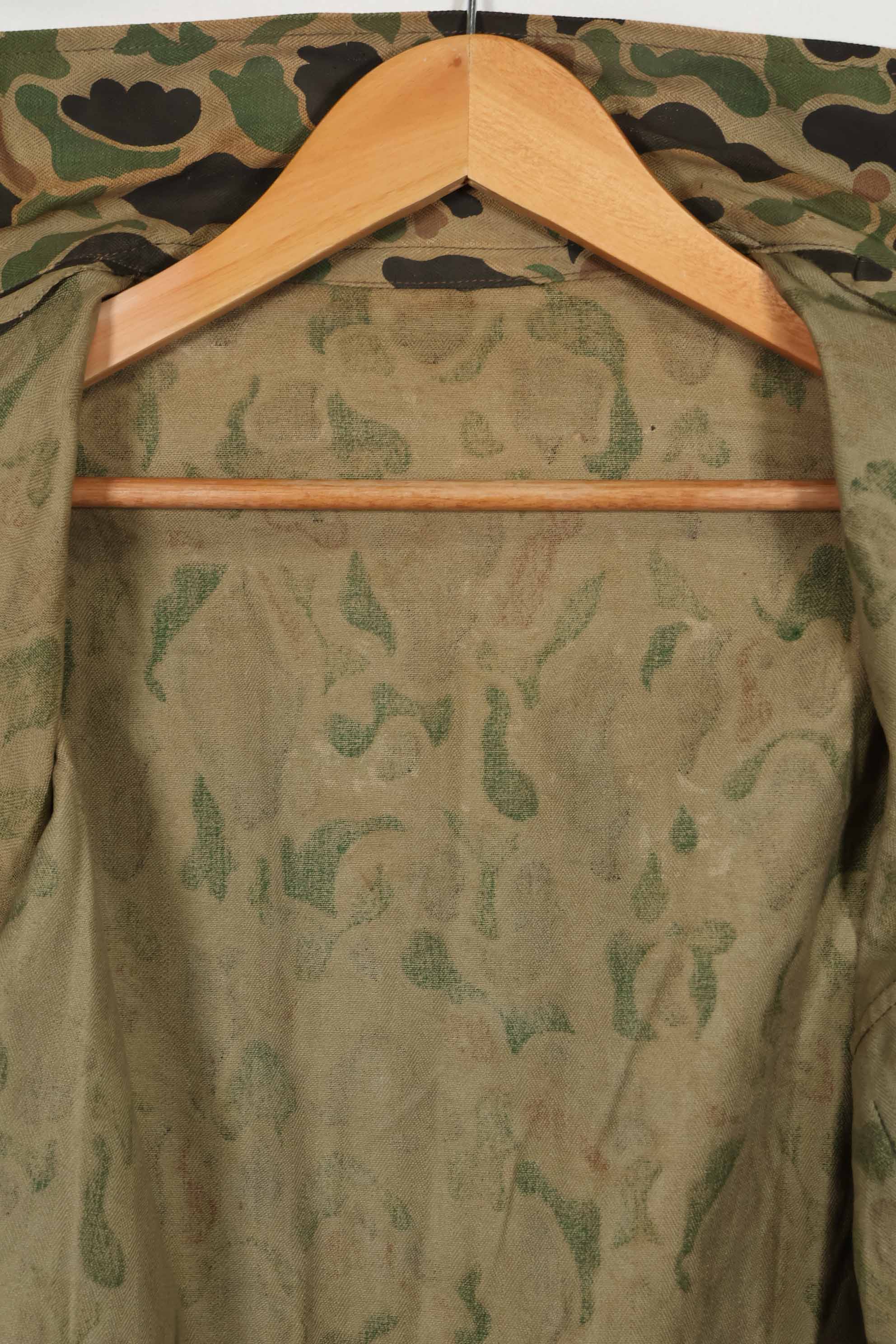 1980年代 韓国軍 フロッグスキン迷彩 HBT シャツ 中古品 D