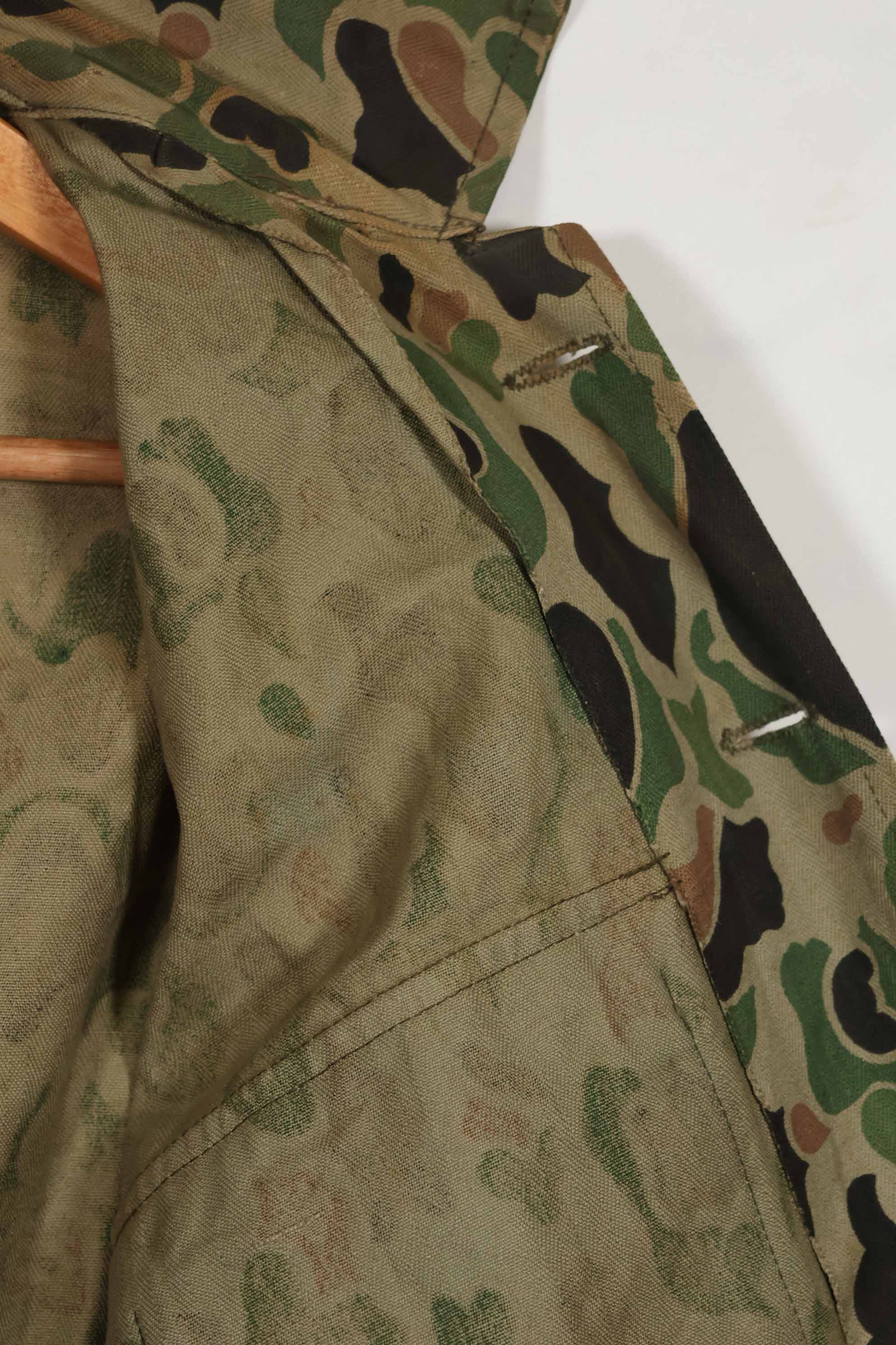 1980年代 韓国軍 フロッグスキン迷彩 HBT シャツ 中古品 D
