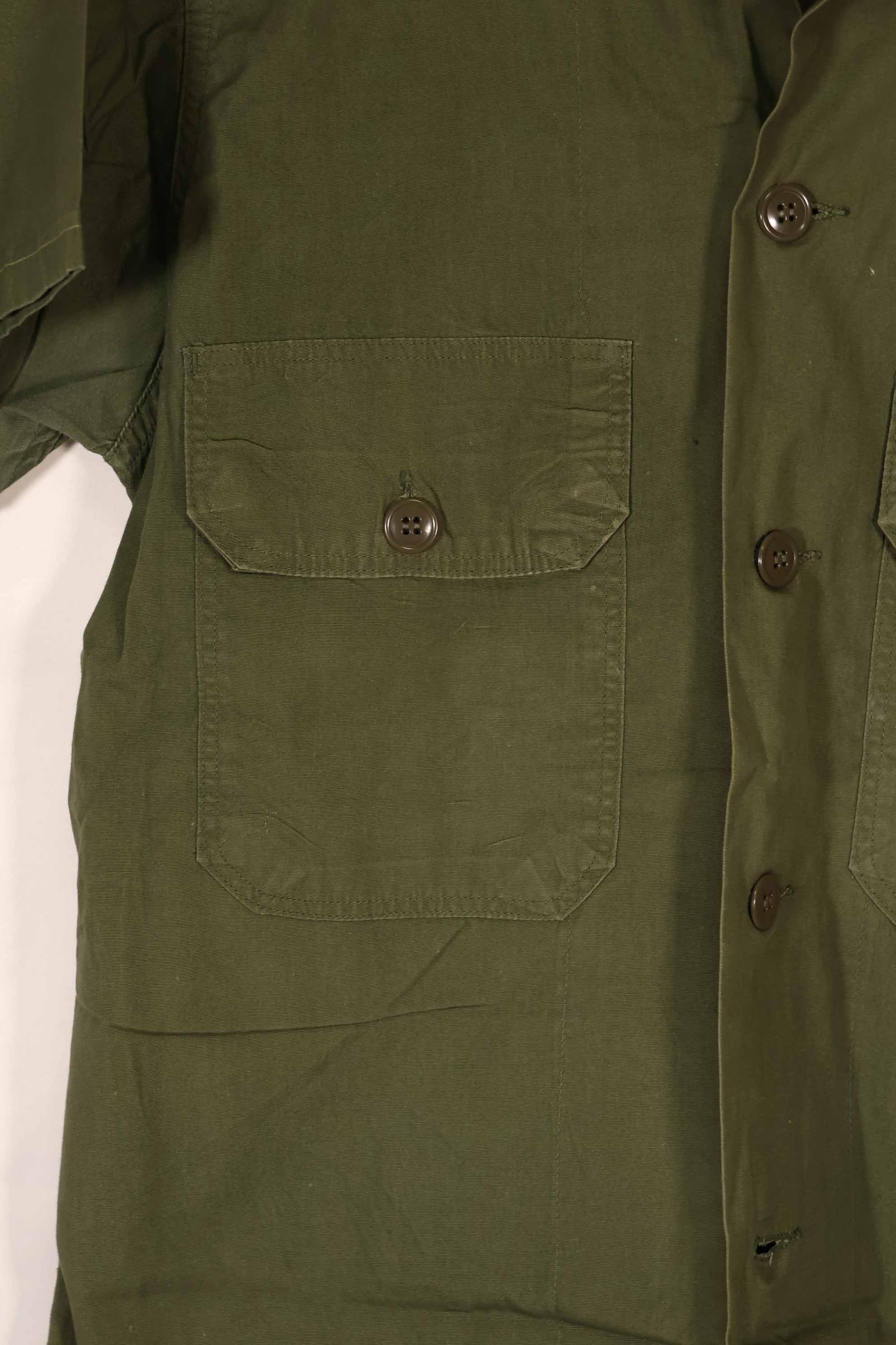 実物 1960年代 ポップリン製 OG-107 ユーティリティシャツ 半袖カスタム F