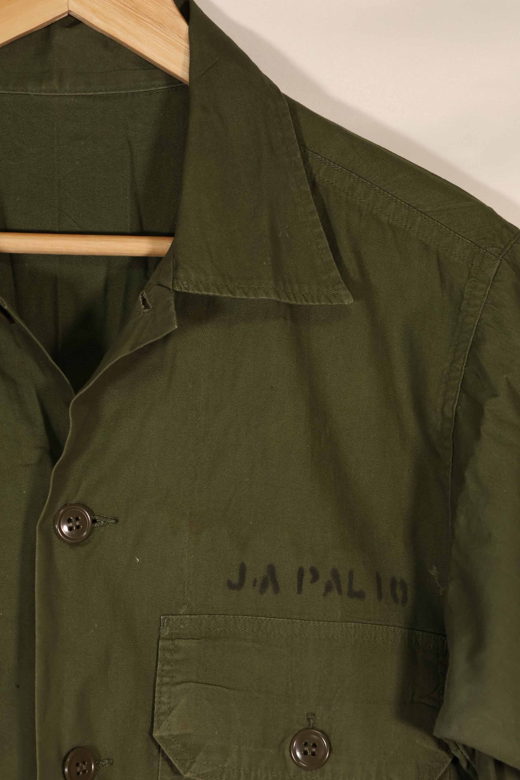 実物 1960年代 ポップリン製 OG-107 ユーティリティシャツ 半袖カスタム F
