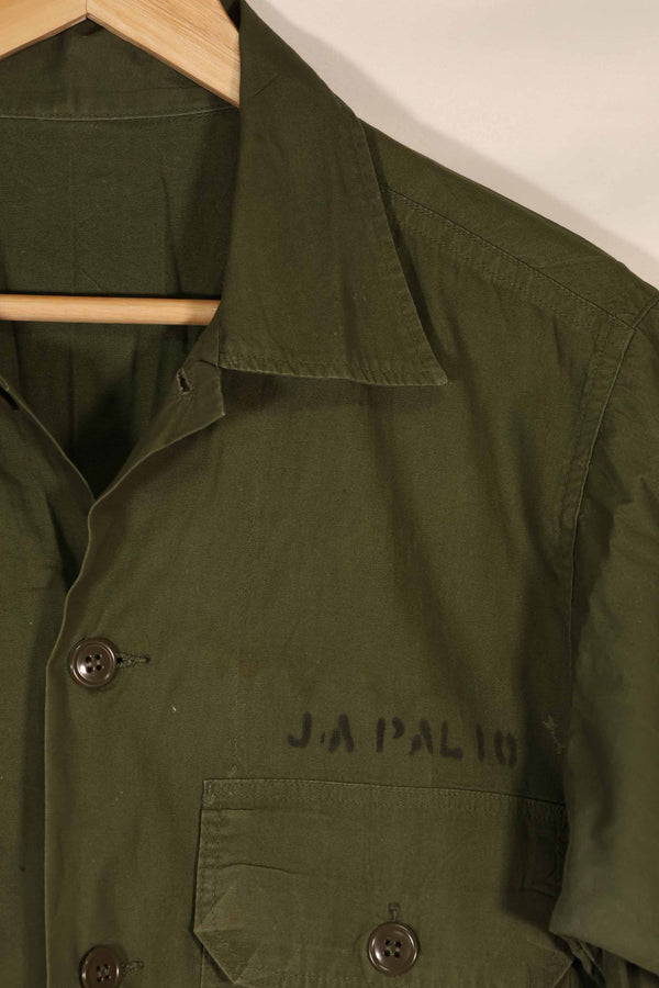 実物 1960年代 ポップリン製 OG-107 ユーティリティシャツ 半袖カスタム F