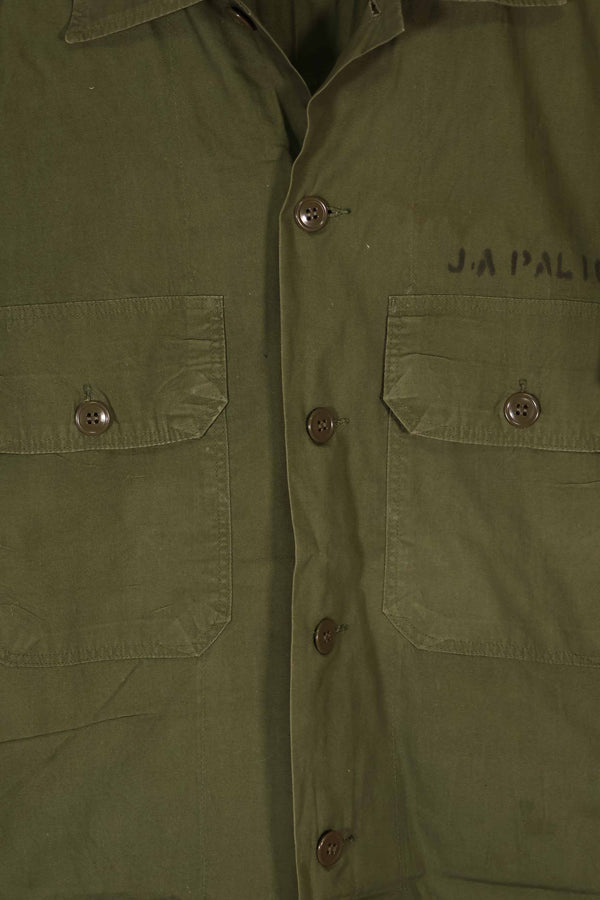 実物 1960年代 ポップリン製 OG-107 ユーティリティシャツ 半袖カスタム F