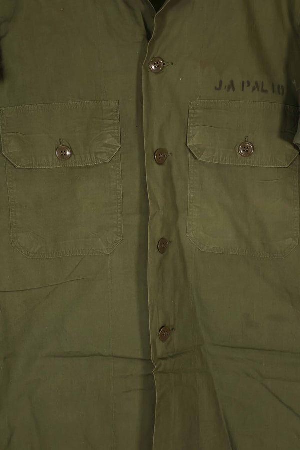 実物 1960年代 ポップリン製 OG-107 ユーティリティシャツ 半袖カスタム F