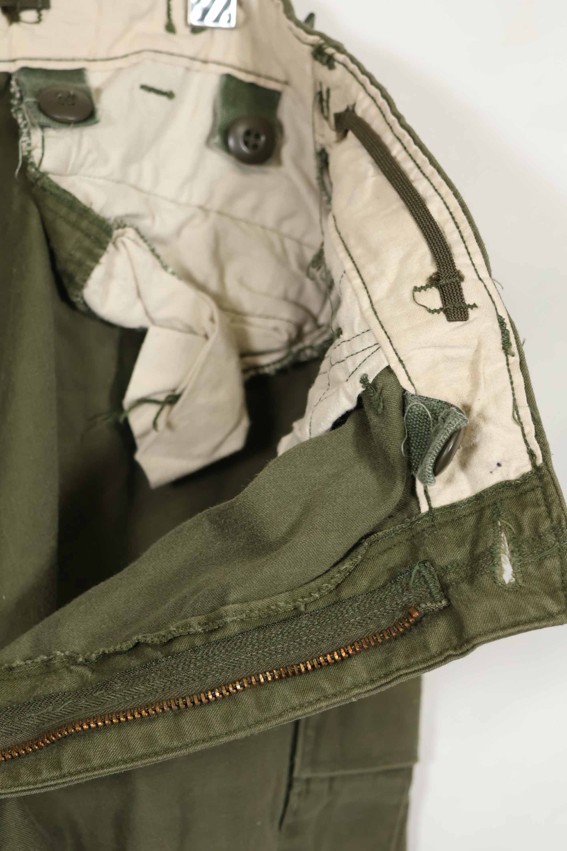 1974年製 アメリカ軍 M65 コットン製 フィールドパンツ M-R 中古品