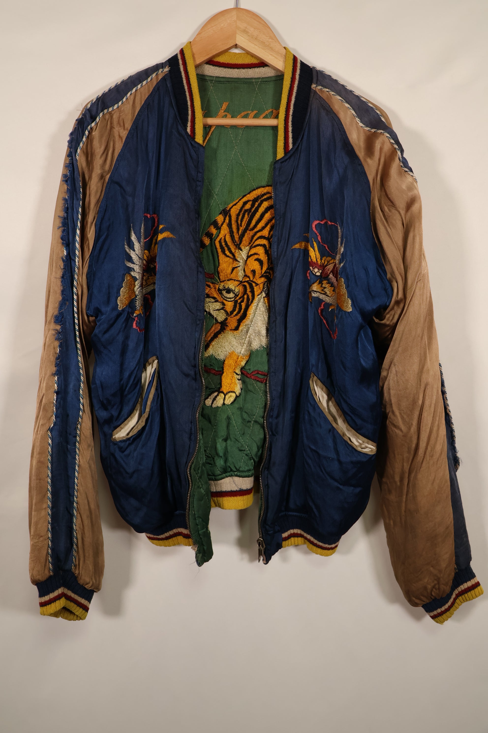 実物 1950年代初頭 Japan Jacket レア刺繍 パイピング付き 中古品 ジッパー破損あり