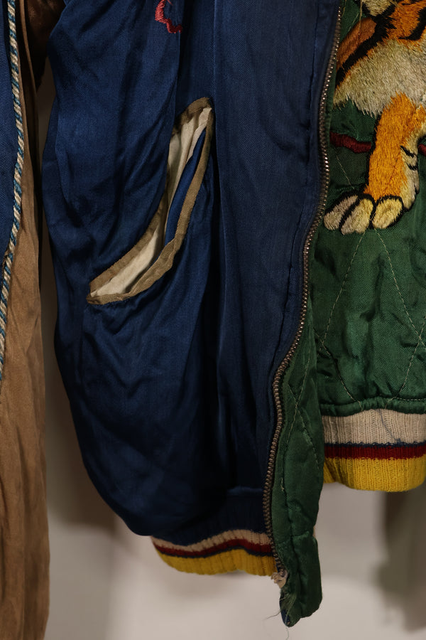 実物 1950年代初頭 Japan Jacket レア刺繍 パイピング付き 中古品 ジッパー破損あり