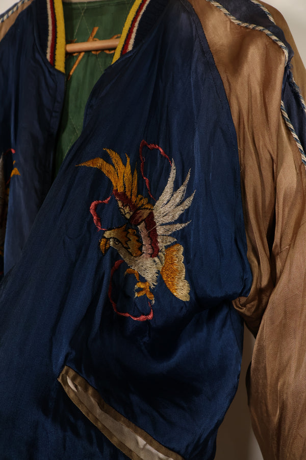 実物 1950年代初頭 Japan Jacket レア刺繍 パイピング付き 中古品 ジッパー破損あり