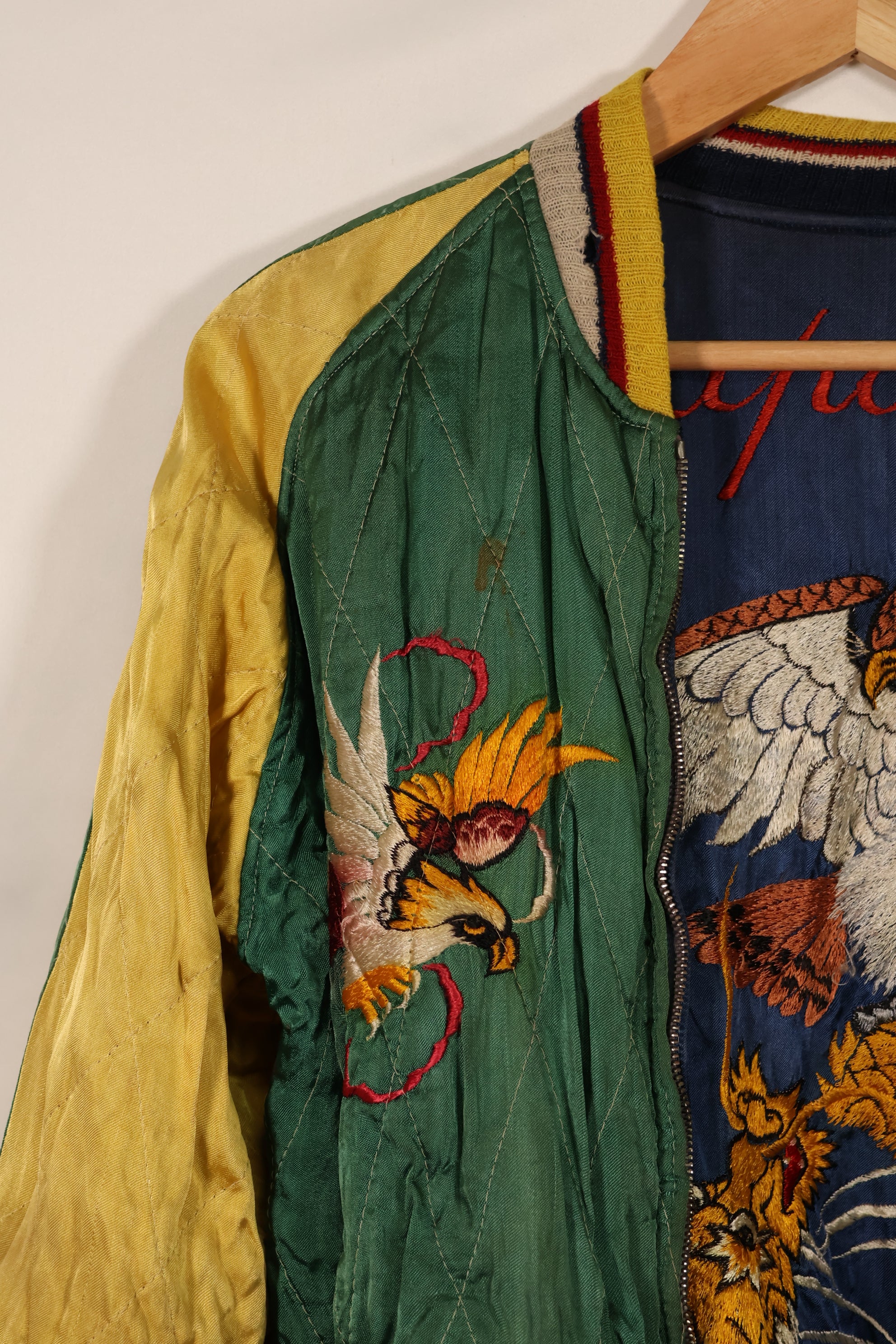 実物 1950年代初頭 Japan Jacket レア刺繍 パイピング付き 中古品 ジッパー破損あり