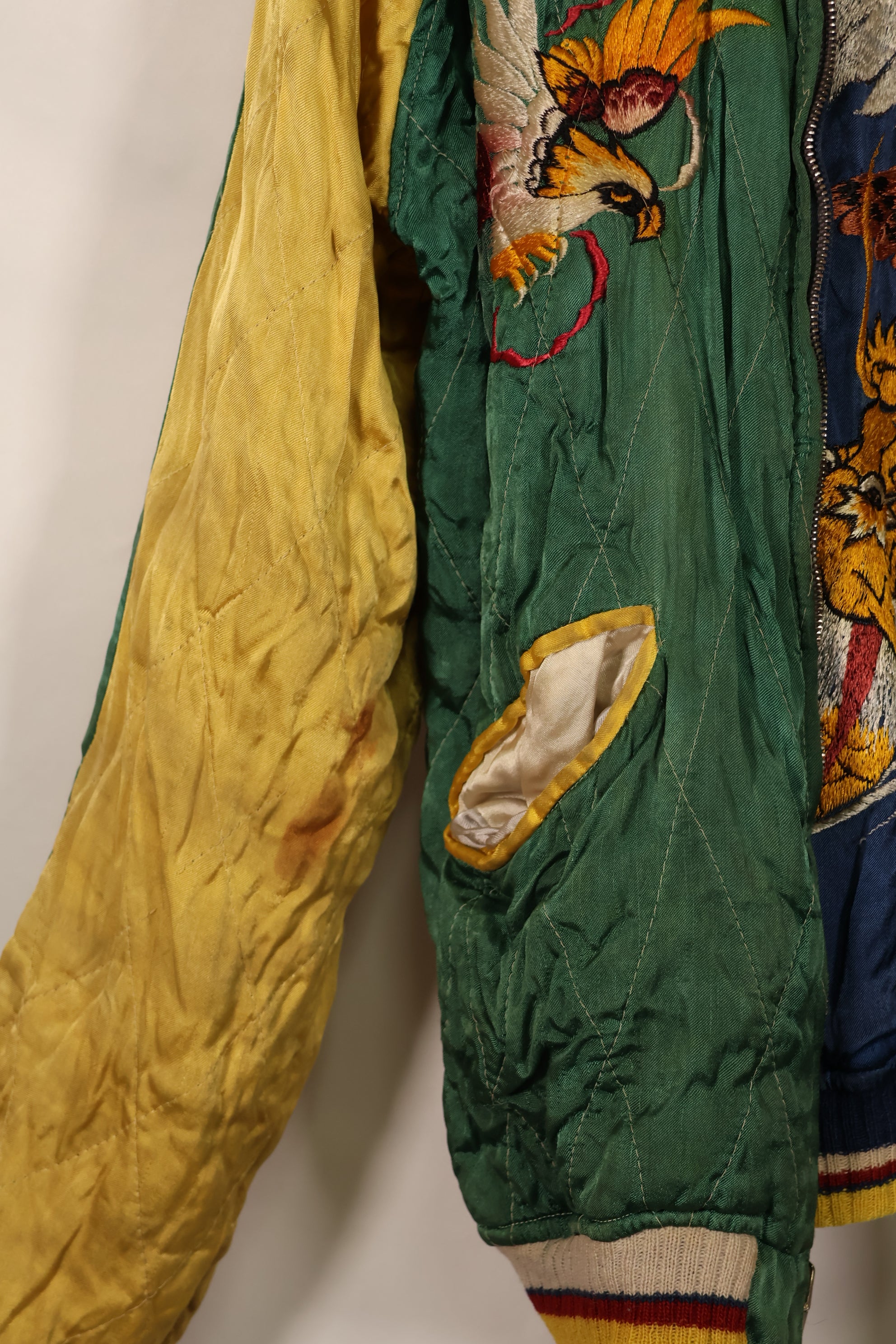 実物 1950年代初頭 Japan Jacket レア刺繍 パイピング付き 中古品 ジッパー破損あり