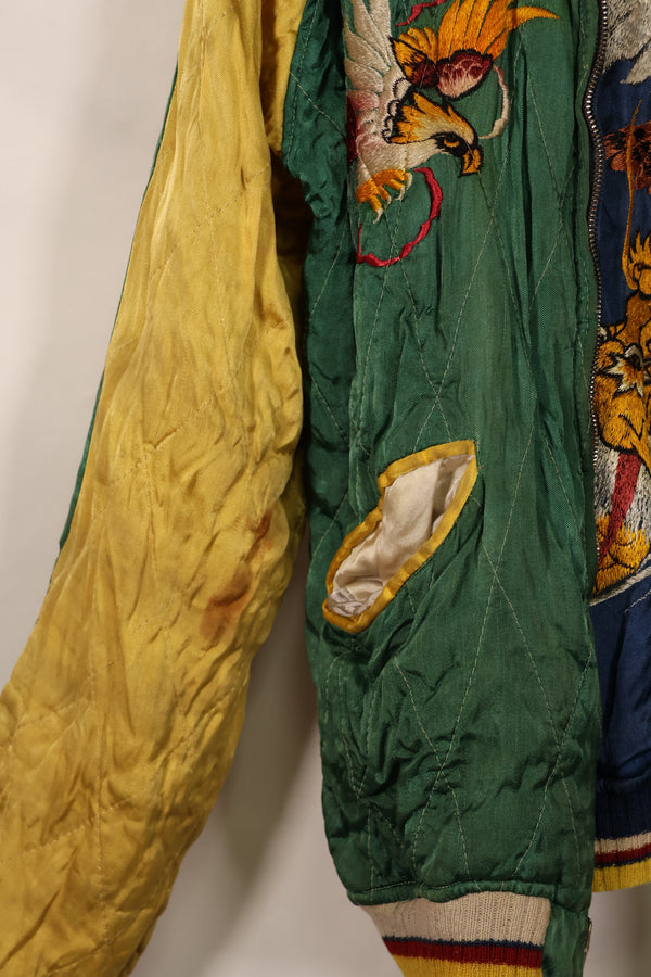 実物 1950年代初頭 Japan Jacket レア刺繍 パイピング付き 中古品 ジッパー破損あり