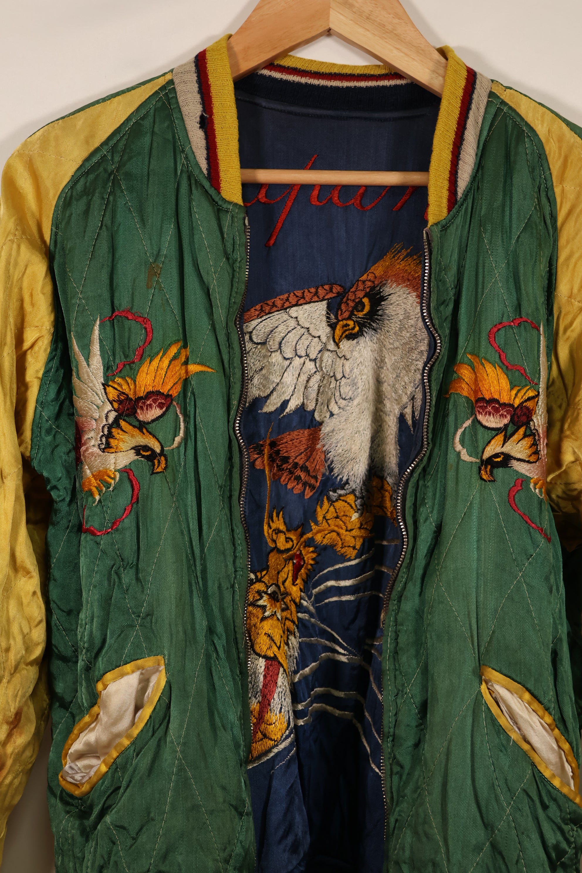 実物 1950年代初頭 Japan Jacket レア刺繍 パイピング付き 中古品 ジッパー破損あり