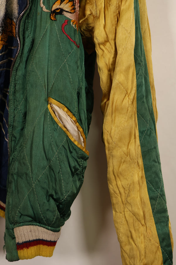 実物 1950年代初頭 Japan Jacket レア刺繍 パイピング付き 中古品 ジッパー破損あり