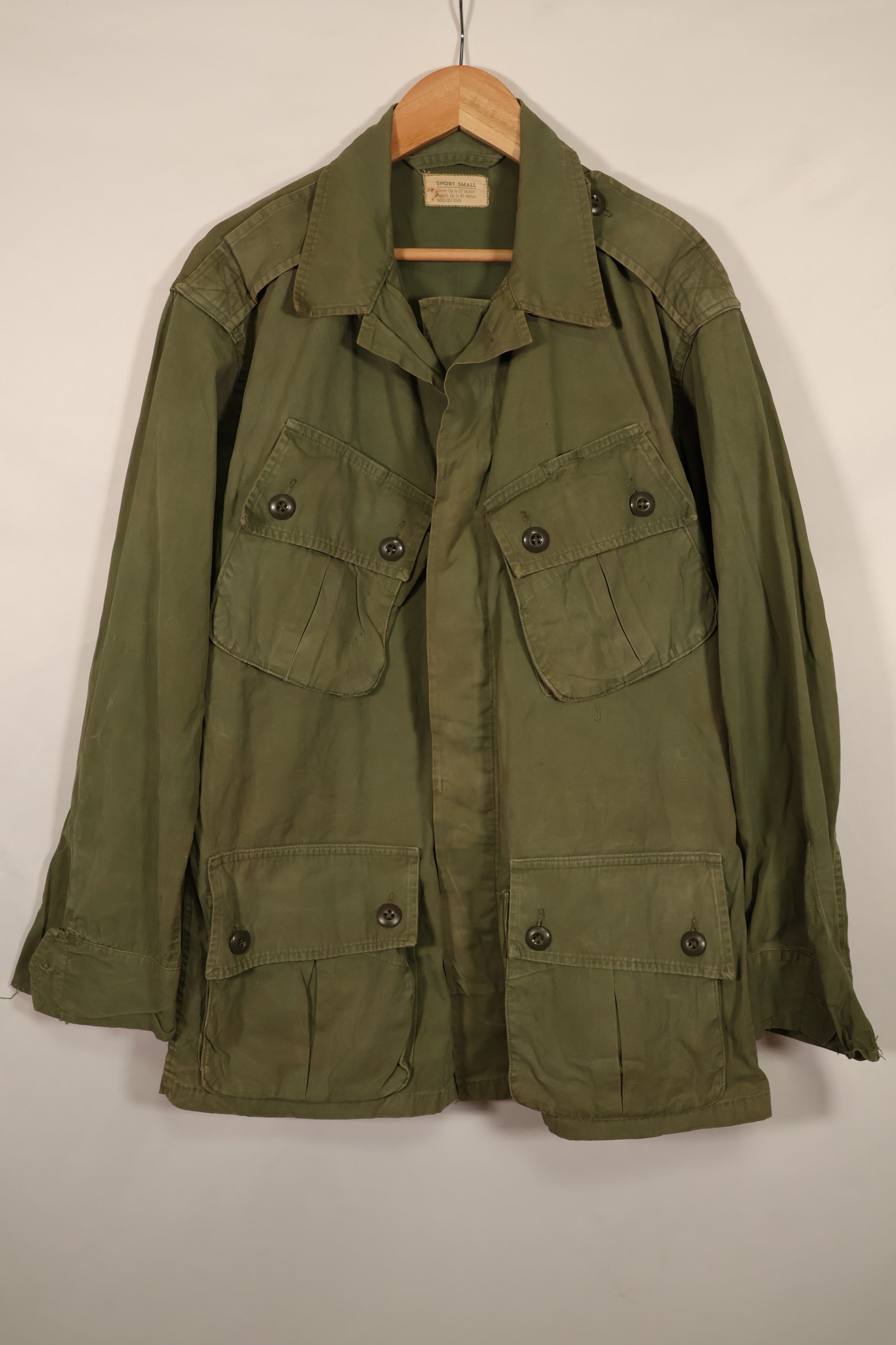 実物 1963年製造 1st Model ジャングルファティーグ ジャケット S-S 中古品
