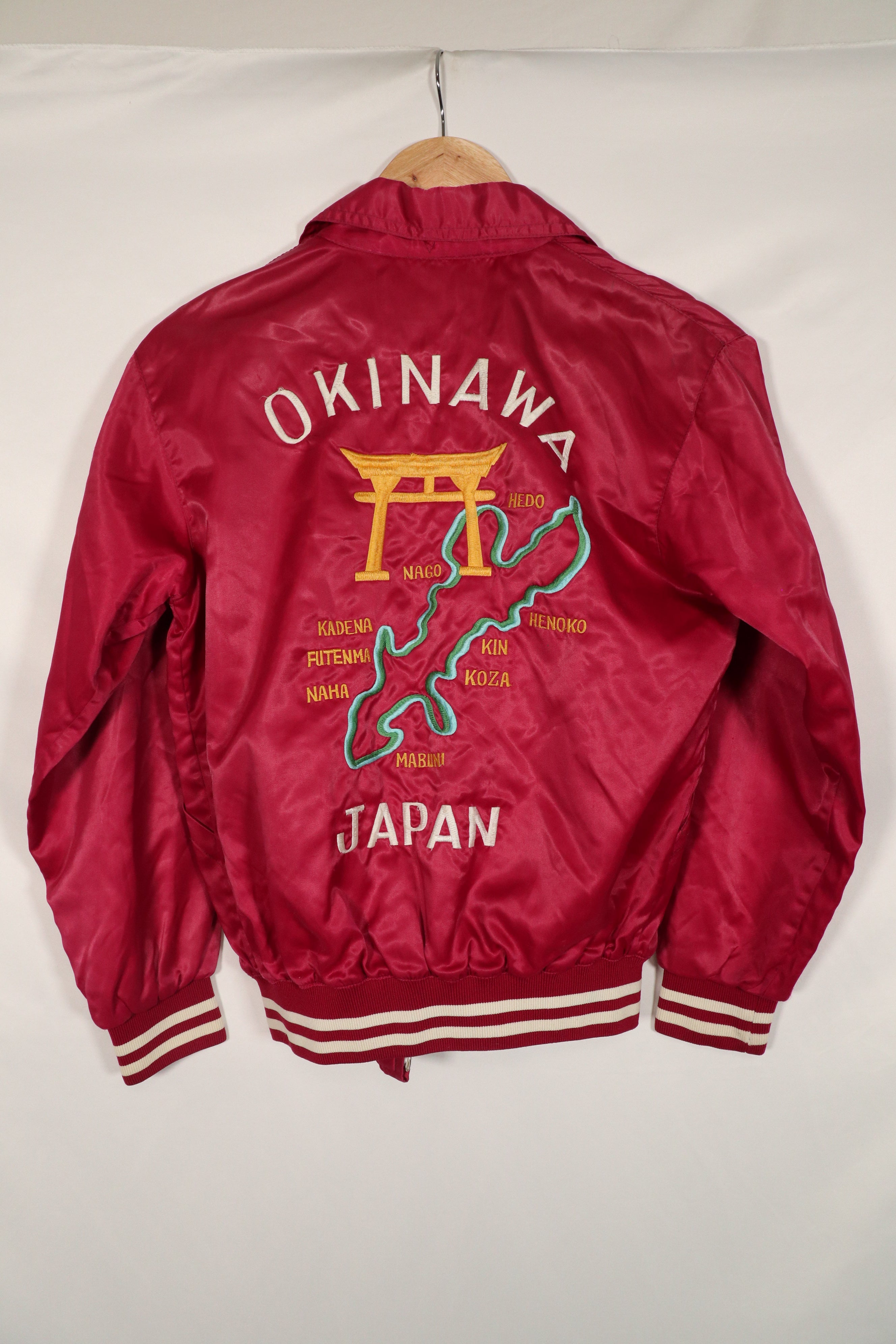 1980年代 沖縄製 沖縄スーバニアジャケット 手刺繍 ジッパー破損あり