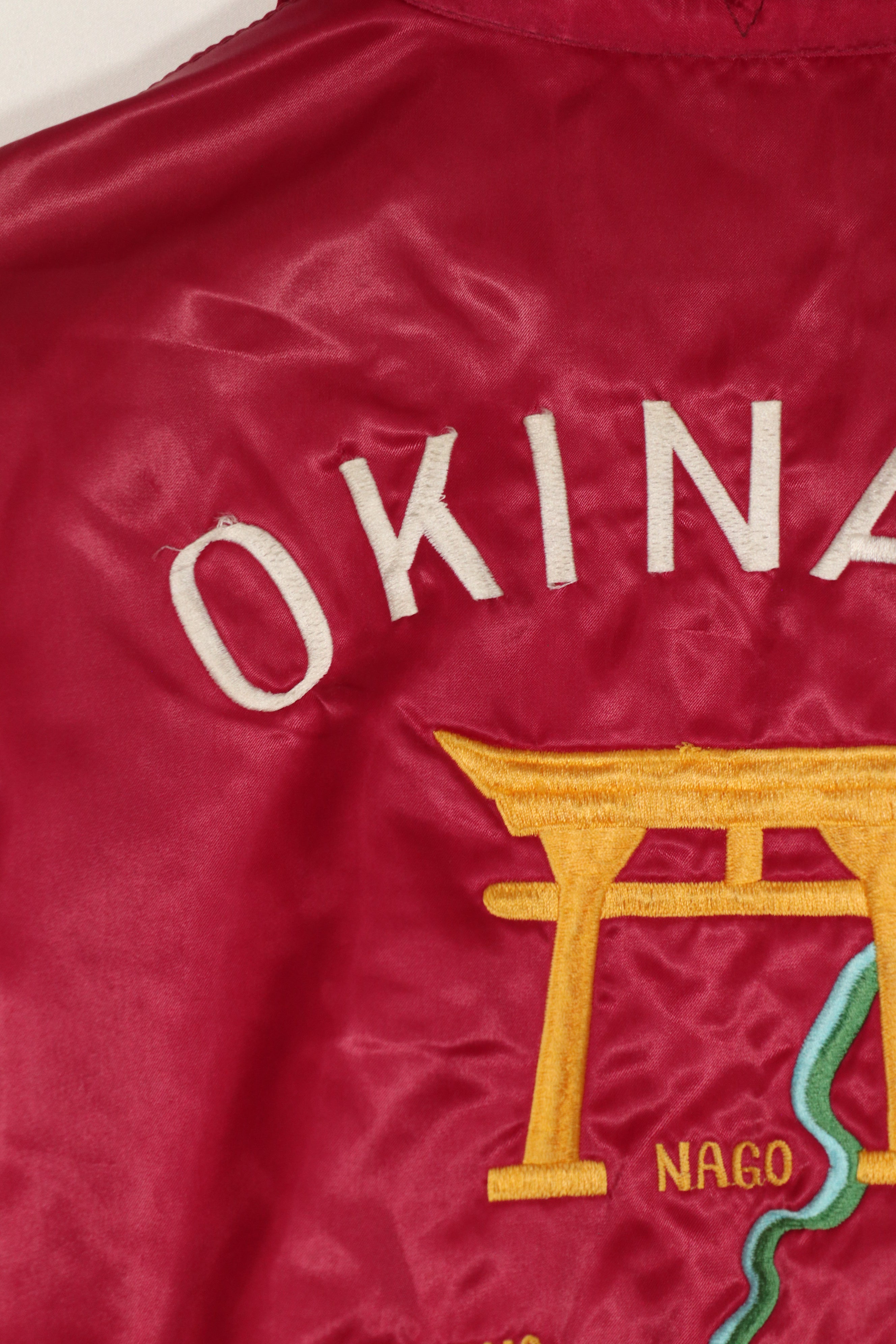 1980年代 沖縄製 沖縄スーバニアジャケット 手刺繍 ジッパー破損あり
