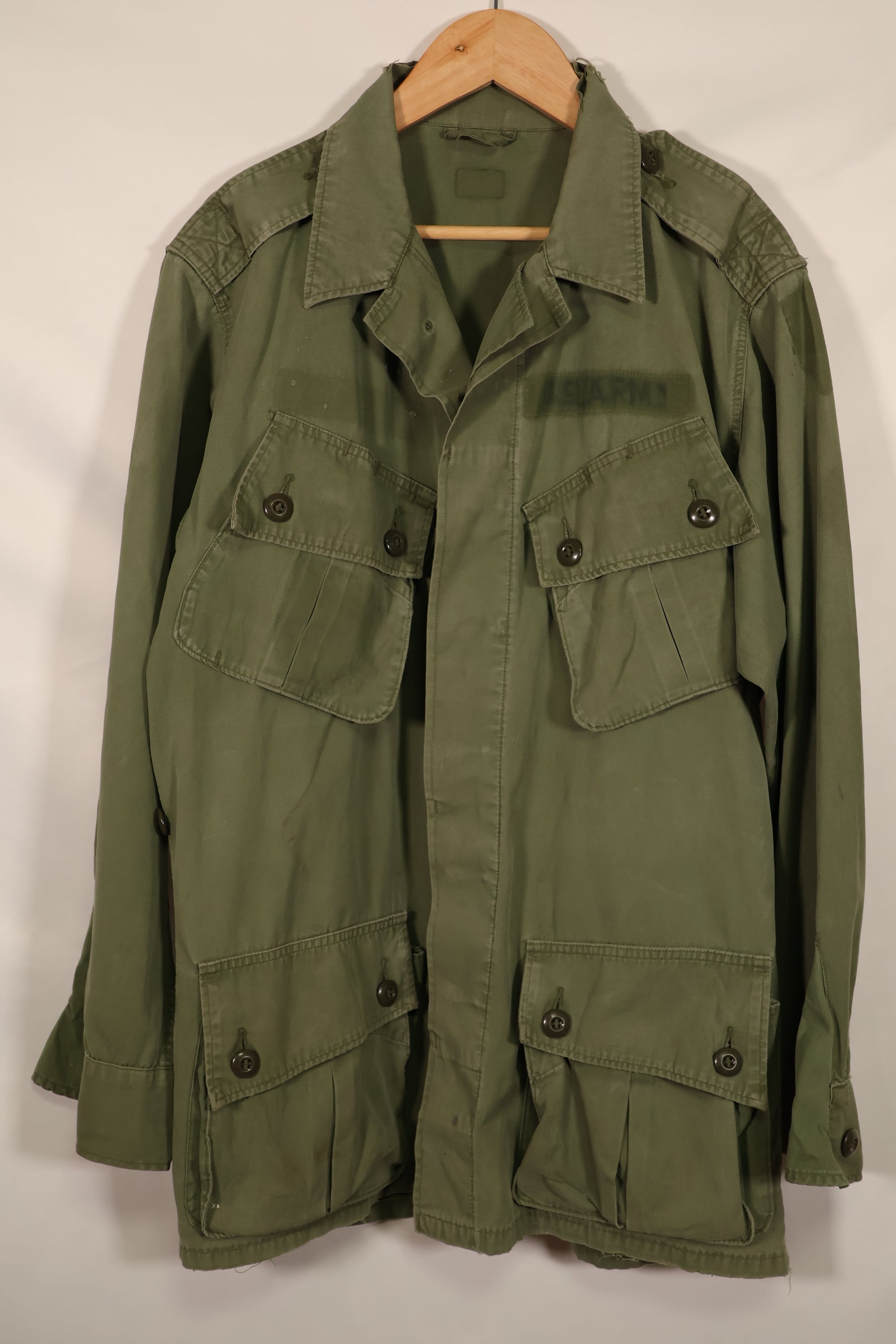 実物 1963-64年製造 1st Model ジャングルファティーグ ジャケット パッチ後あり 中古品