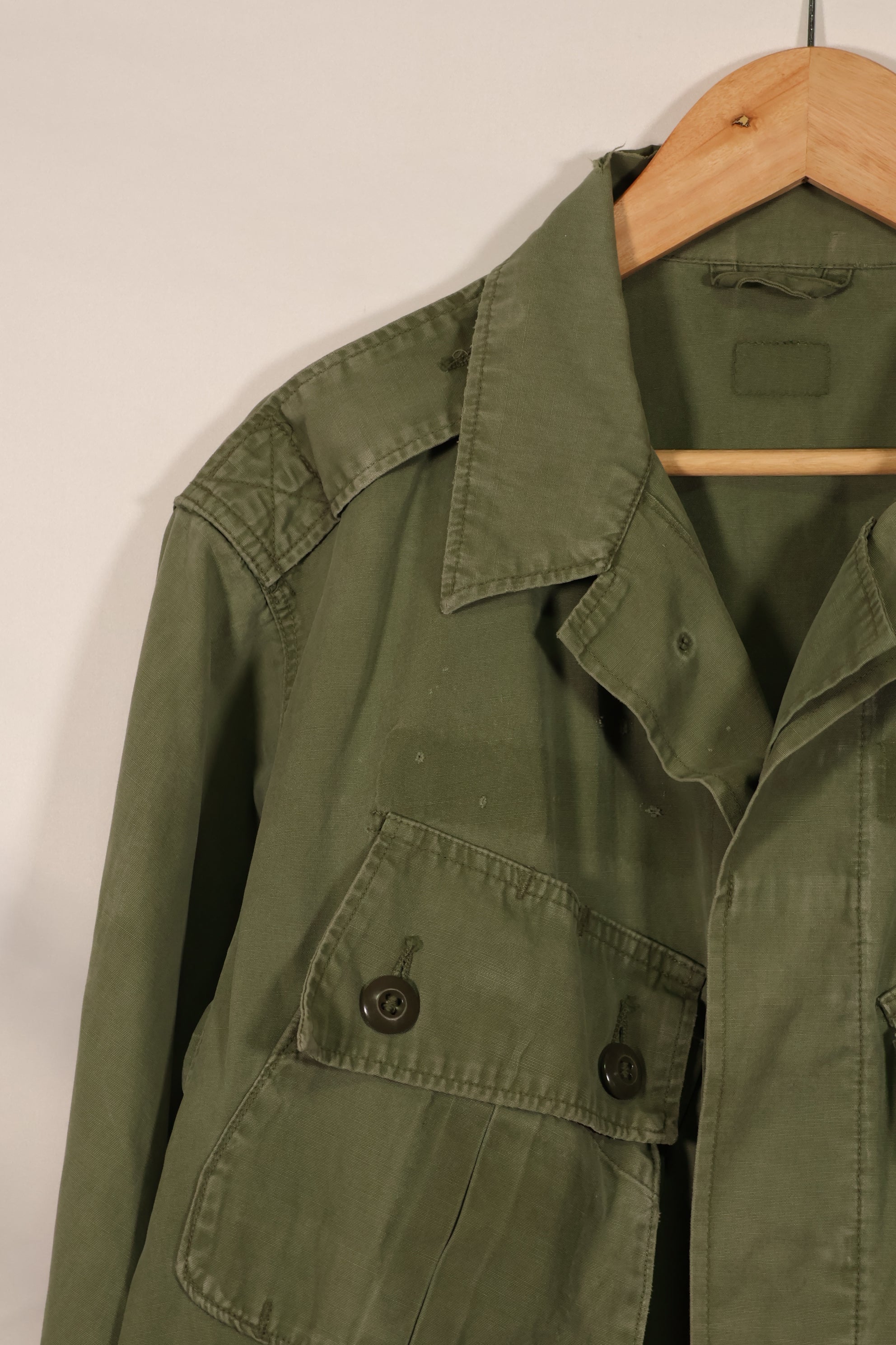 実物 1963-64年製造 1st Model ジャングルファティーグ ジャケット パッチ後あり 中古品