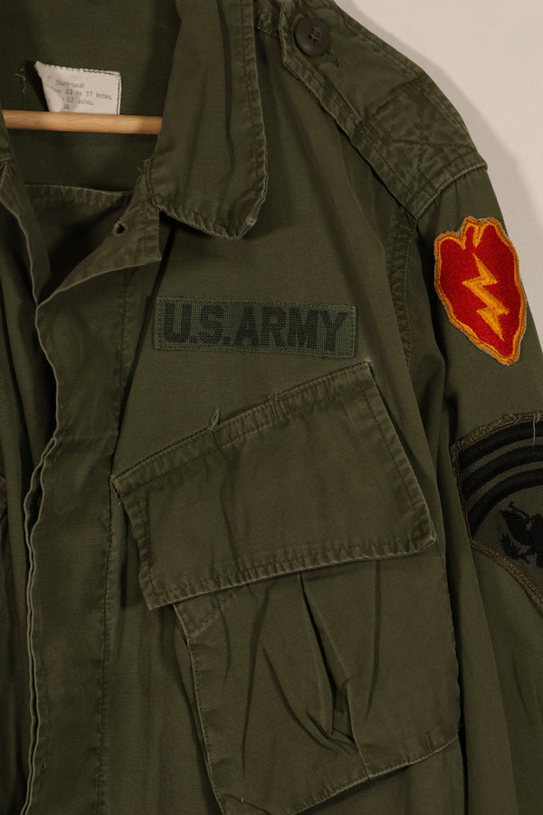 実物 日本製 FEC-39917 2nd Model ジャングルファティーグ ジャケット 第25歩兵師団 パッチ付き 中古品