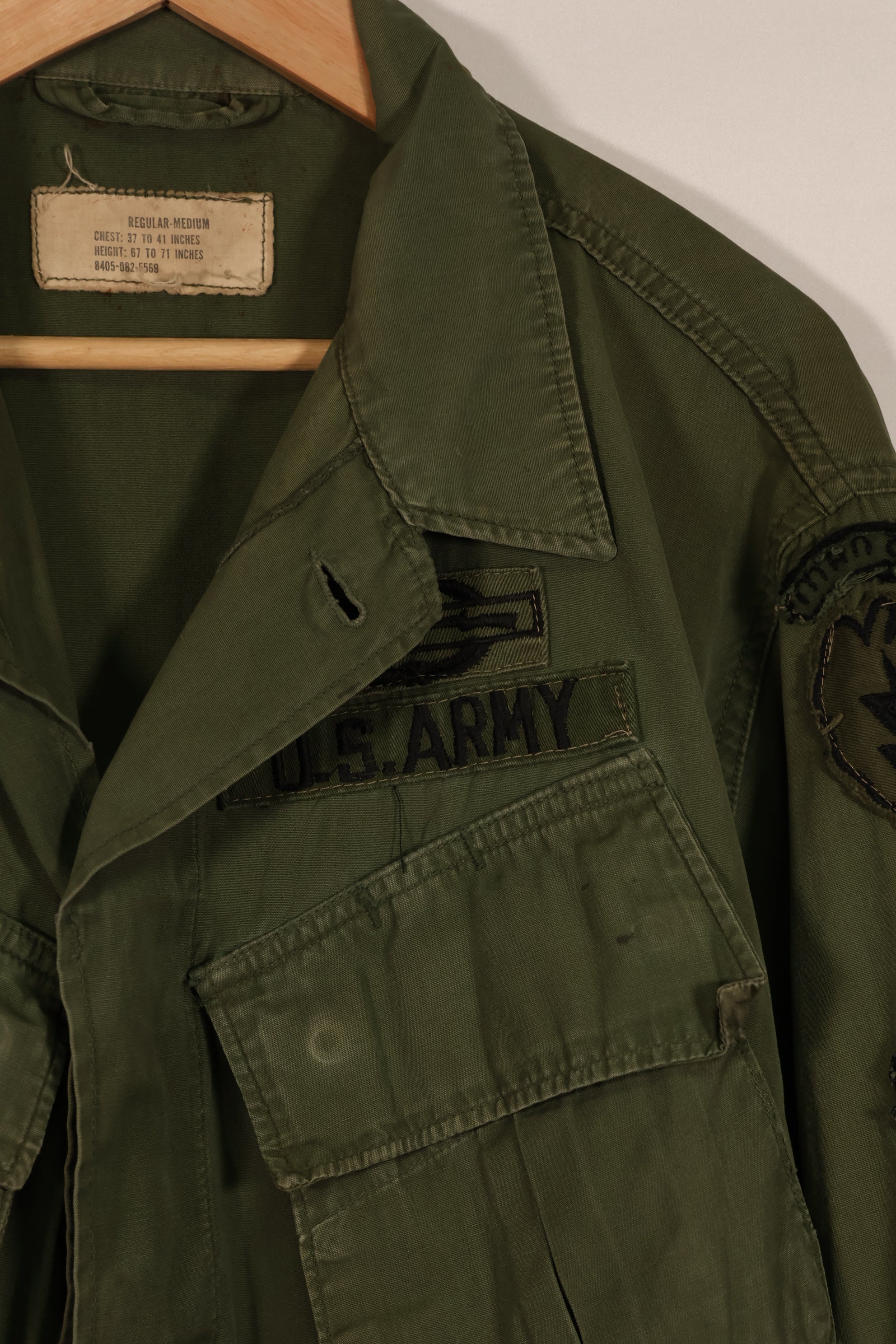 実物 1966年〜1967年製 3rd Model ジャングルファティーグ M-R 25th Inf パッチ付き 中古品