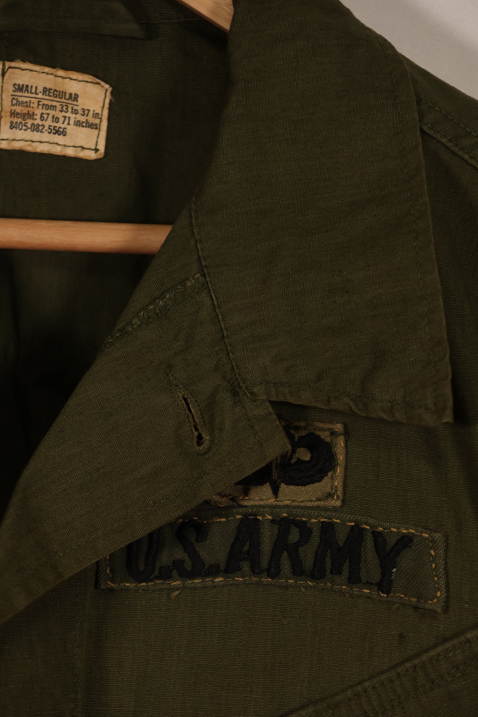 実物 1967年製 3rd Model ジャングルファティーグ ジャケット S-R 25th Inf 中古品