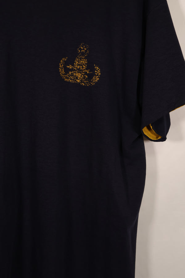 実物 アメリカ海軍 UDTチーム リバーシブルTシャツ EOD章プリント付き 中古品