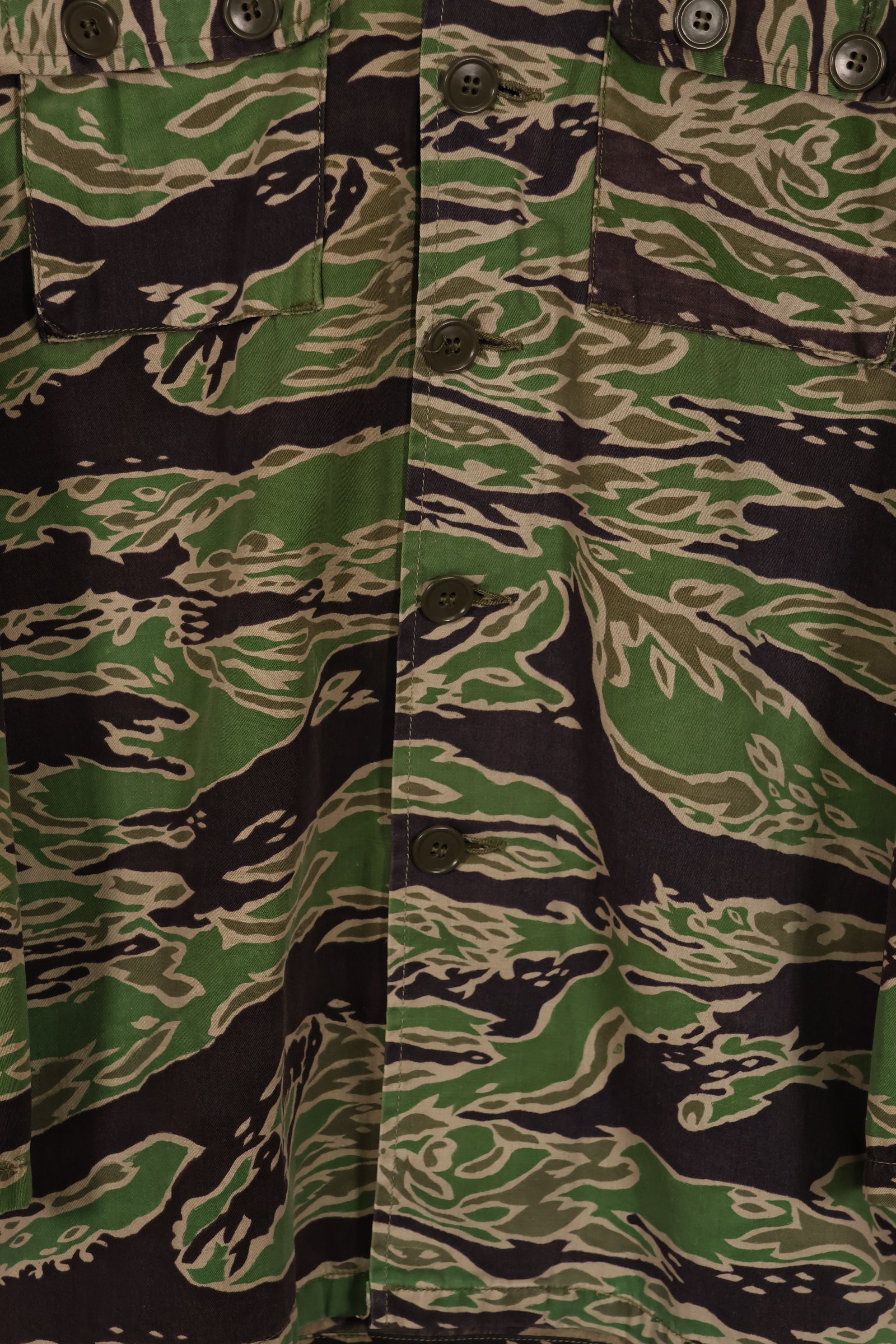 実物 レイトウォーパターン タイガーストライプ シャツ ライトウェイト 退色あり 中古品